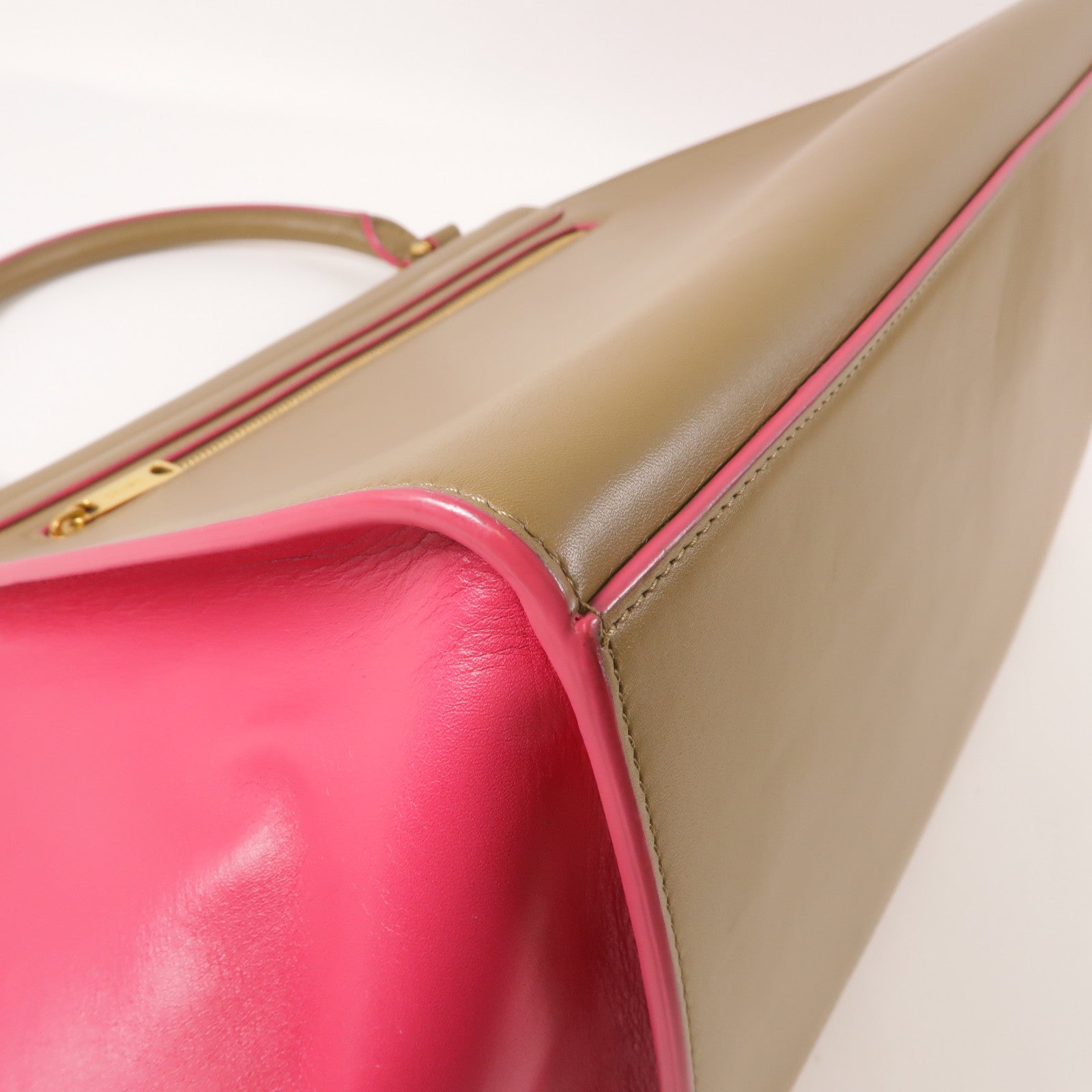 CELINE 牛皮皮革Trapeze Medium金扣手挽肩背兩用袋