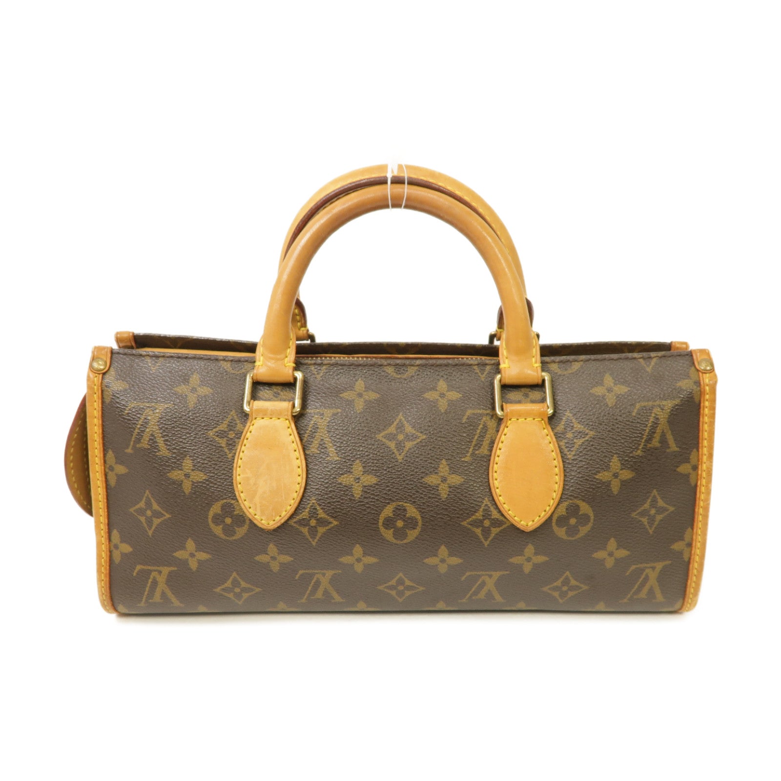 LOUIS VUITTON Monogram Popincourt金扣手挽袋棕色
