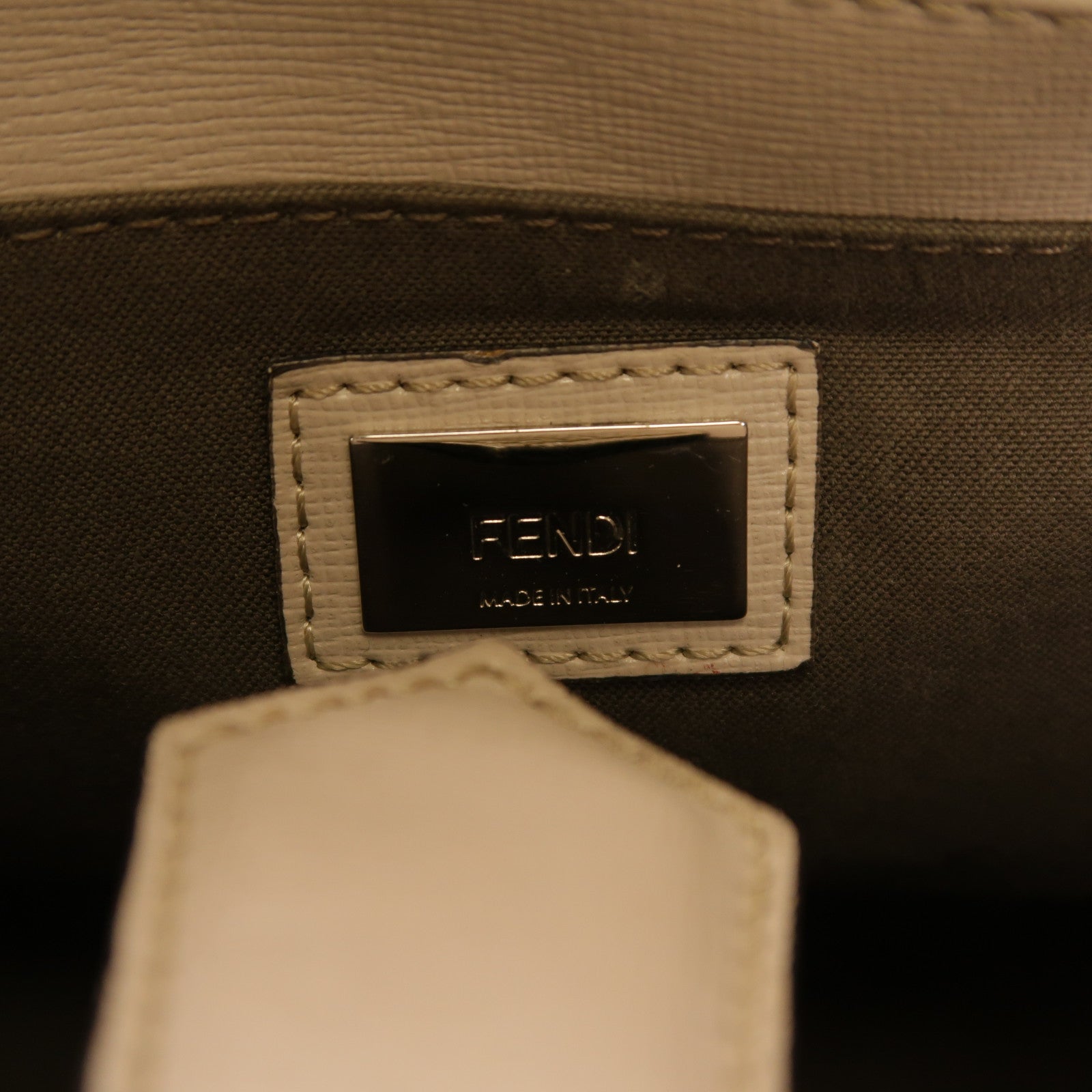 FENDI 【激減優惠】牛皮皮革Petite 2 Jours金扣手挽肩背兩用袋灰色