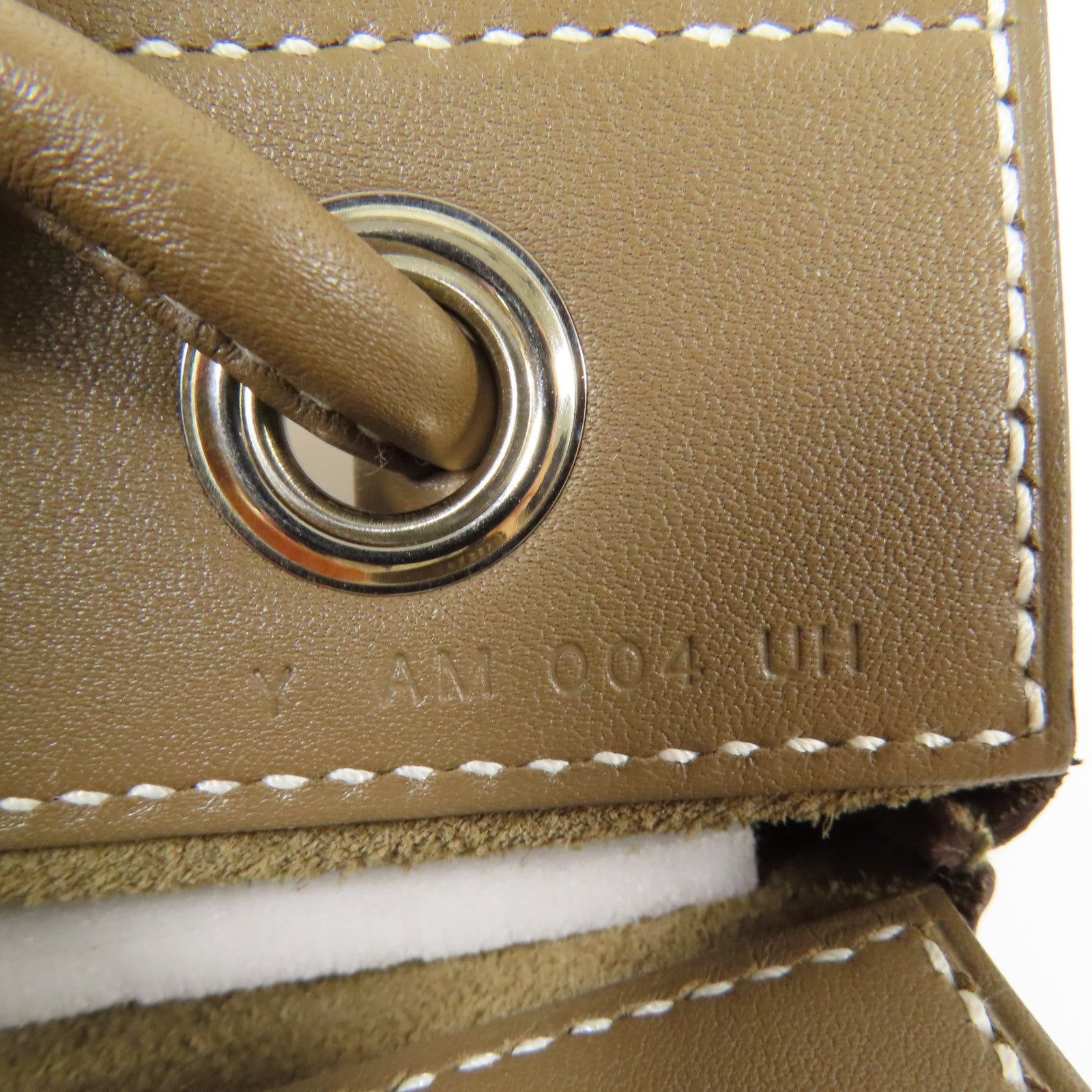 HERMES Swift皮革Aline銀扣肩背袋Etoupe