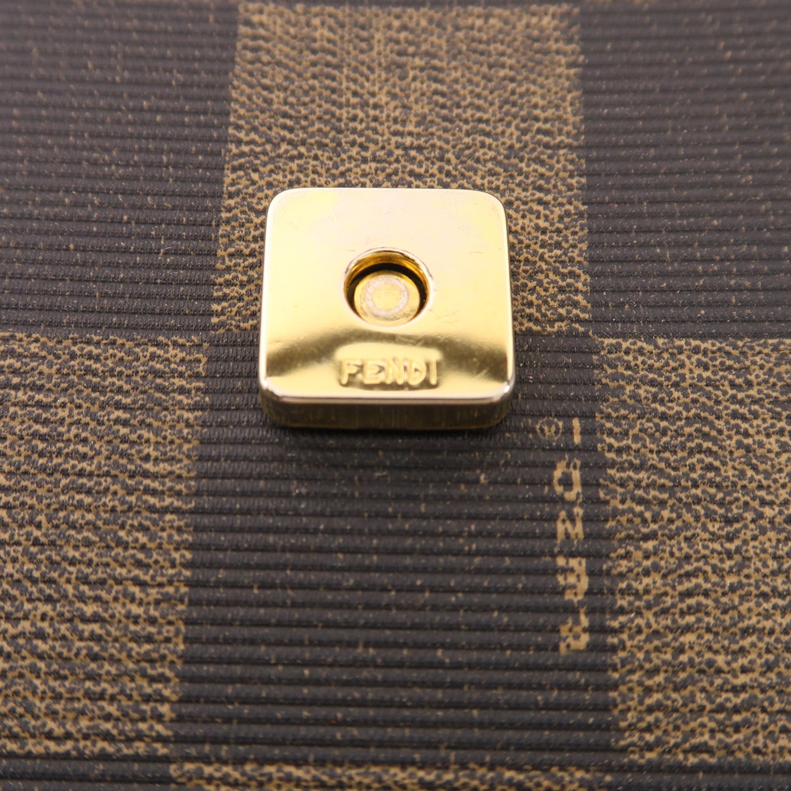 FENDI 【激減優惠】塗層帆布Vintage Shoulder Bag銀扣肩背袋