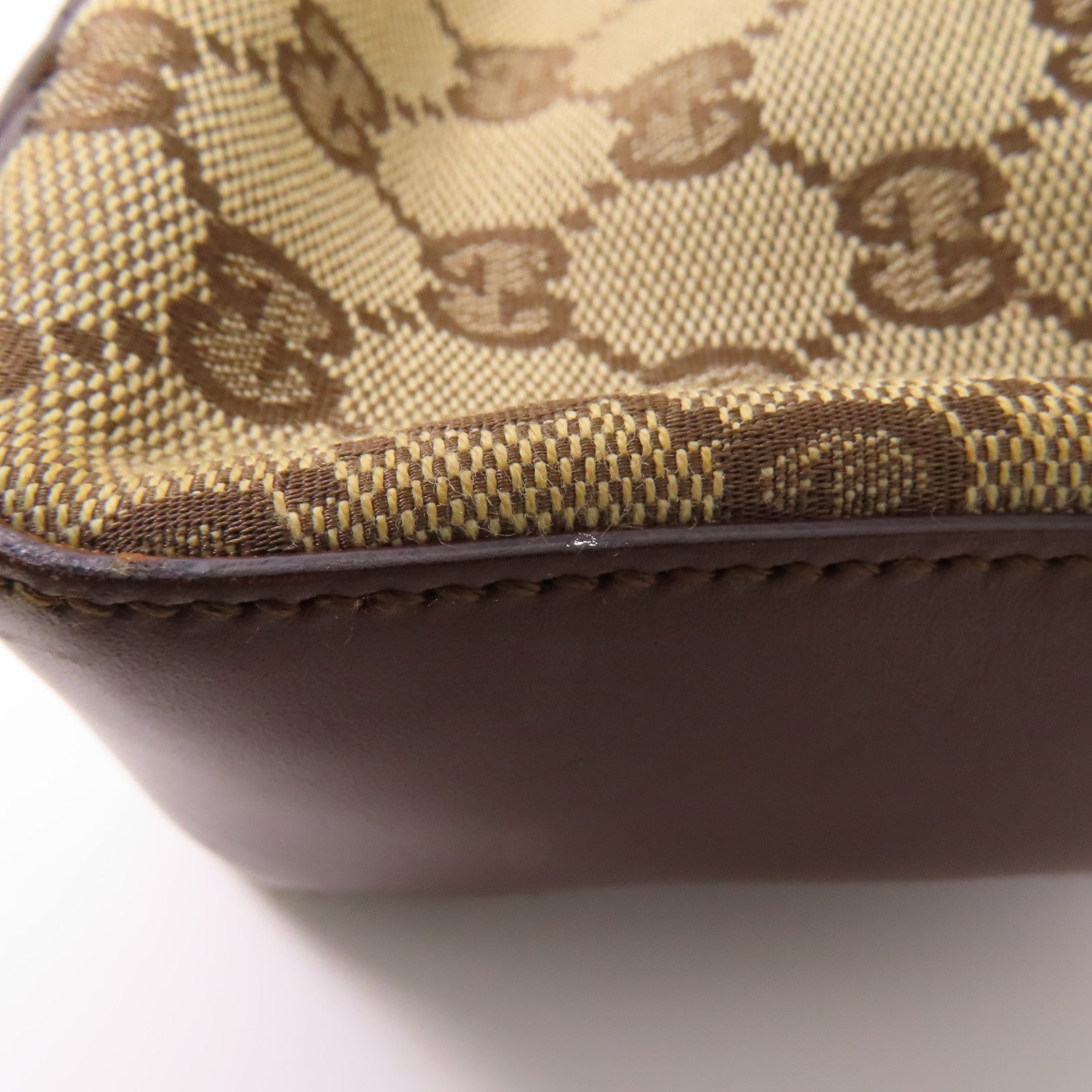 GUCCI 帆布Hobo Bag銀扣肩背袋
