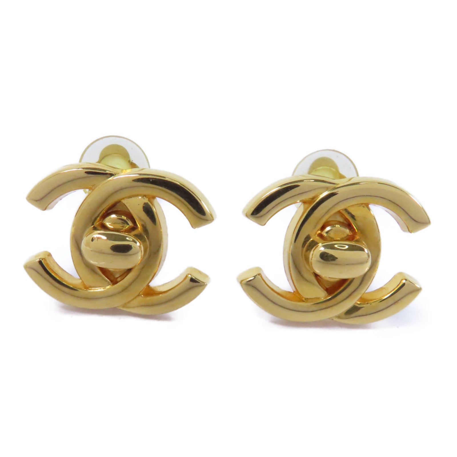 CHANEL 金屬Vintage Earrings耳環金色