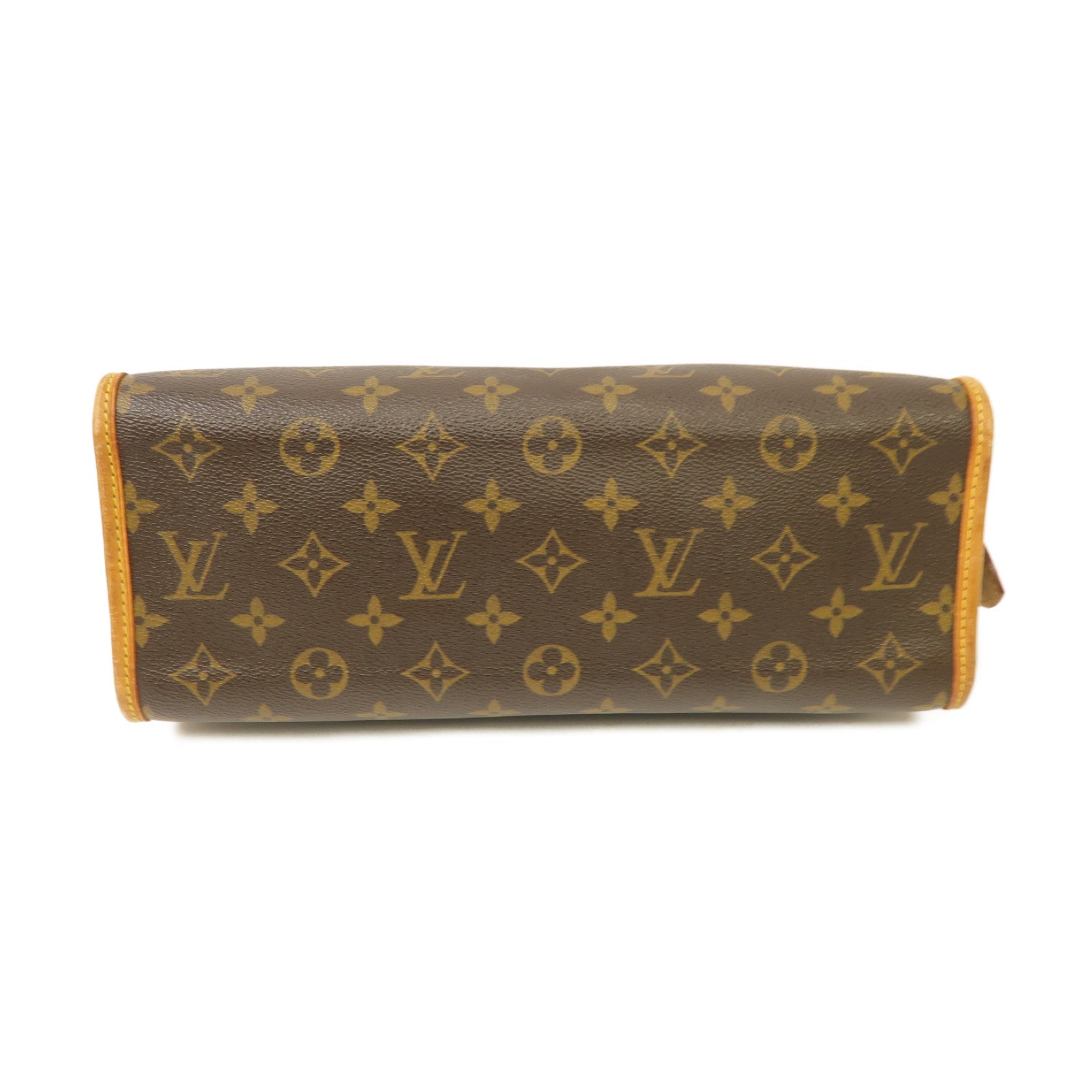 LOUIS VUITTON Monogram Popincourt金扣手挽袋棕色