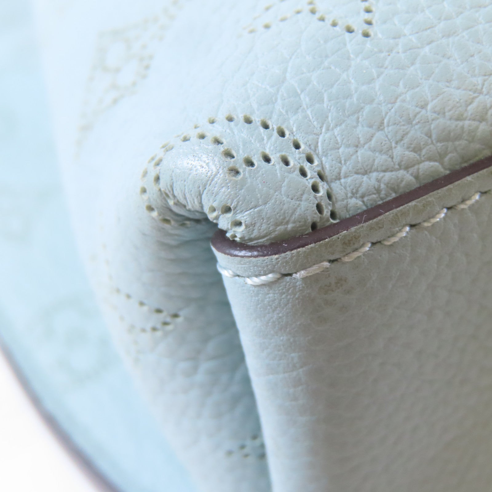 LOUIS VUITTON Mahina Muria銀扣手挽肩背兩用袋淺綠色