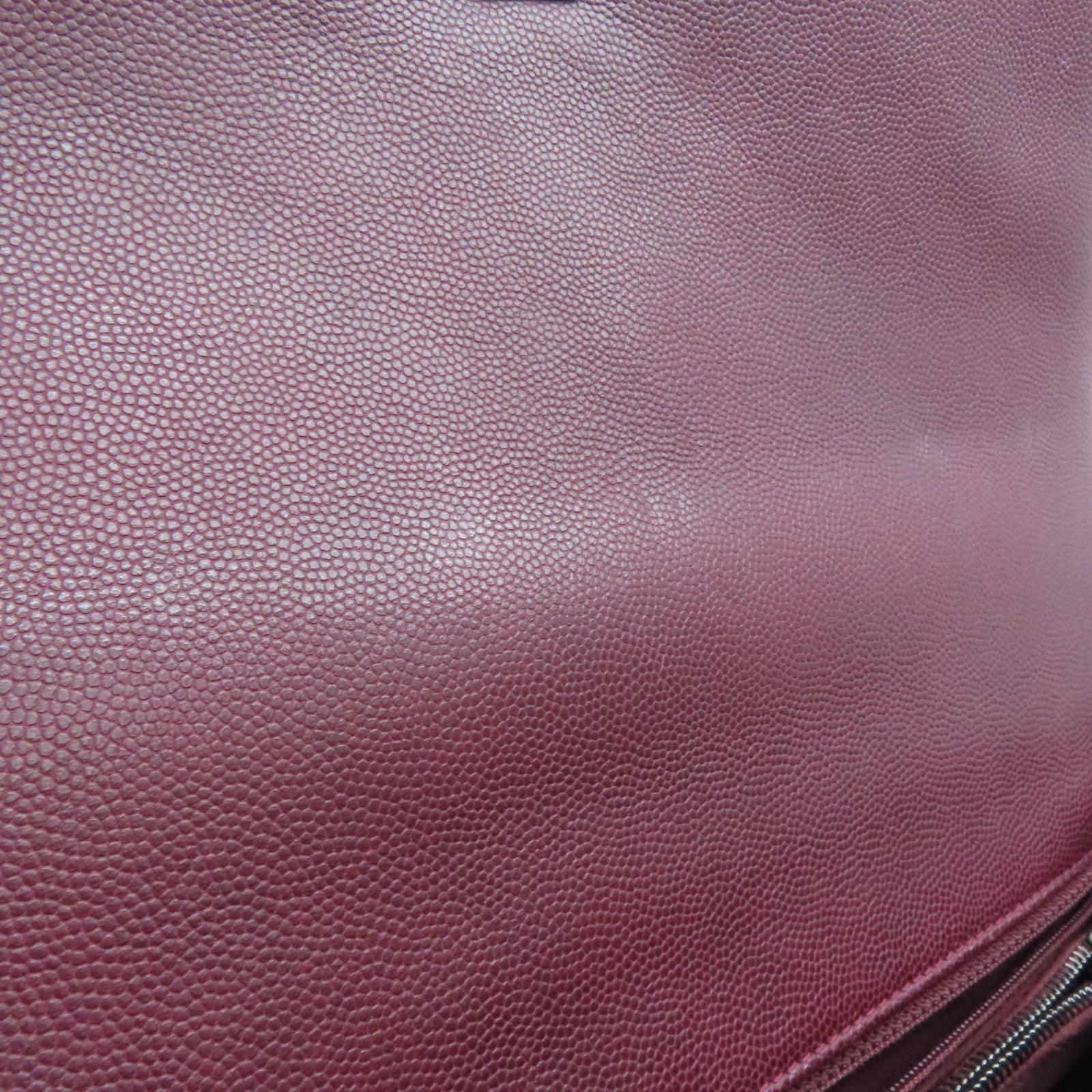 CHANEL 【激減優惠】菱格Caviar皮革Coco Handle Chain Shoulder銀扣手挽肩背兩用袋紅色