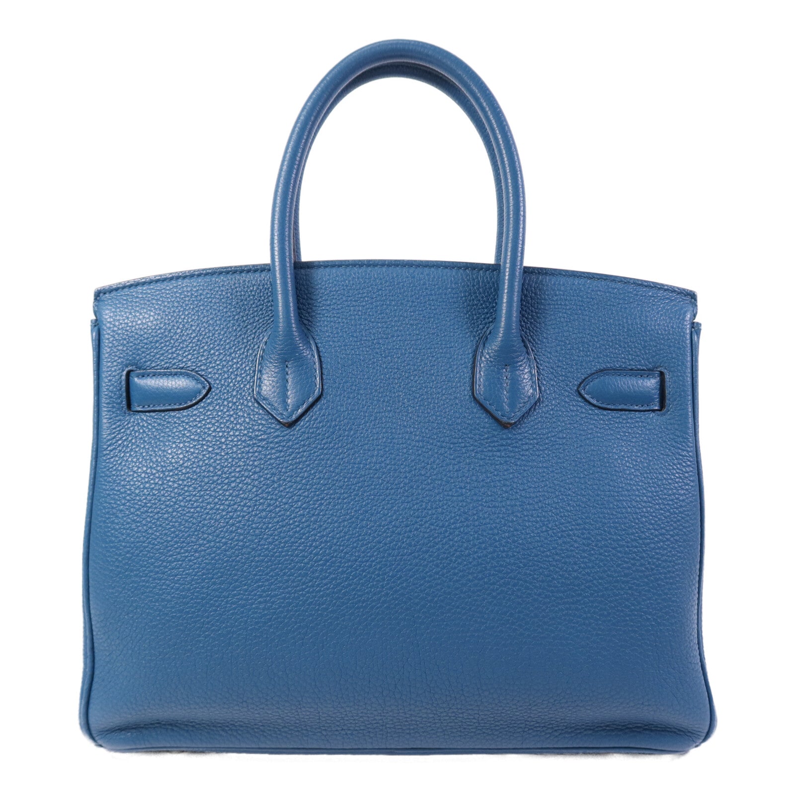 HERMES Togo皮革Birkin 30銀扣手挽袋Vert Bosphore