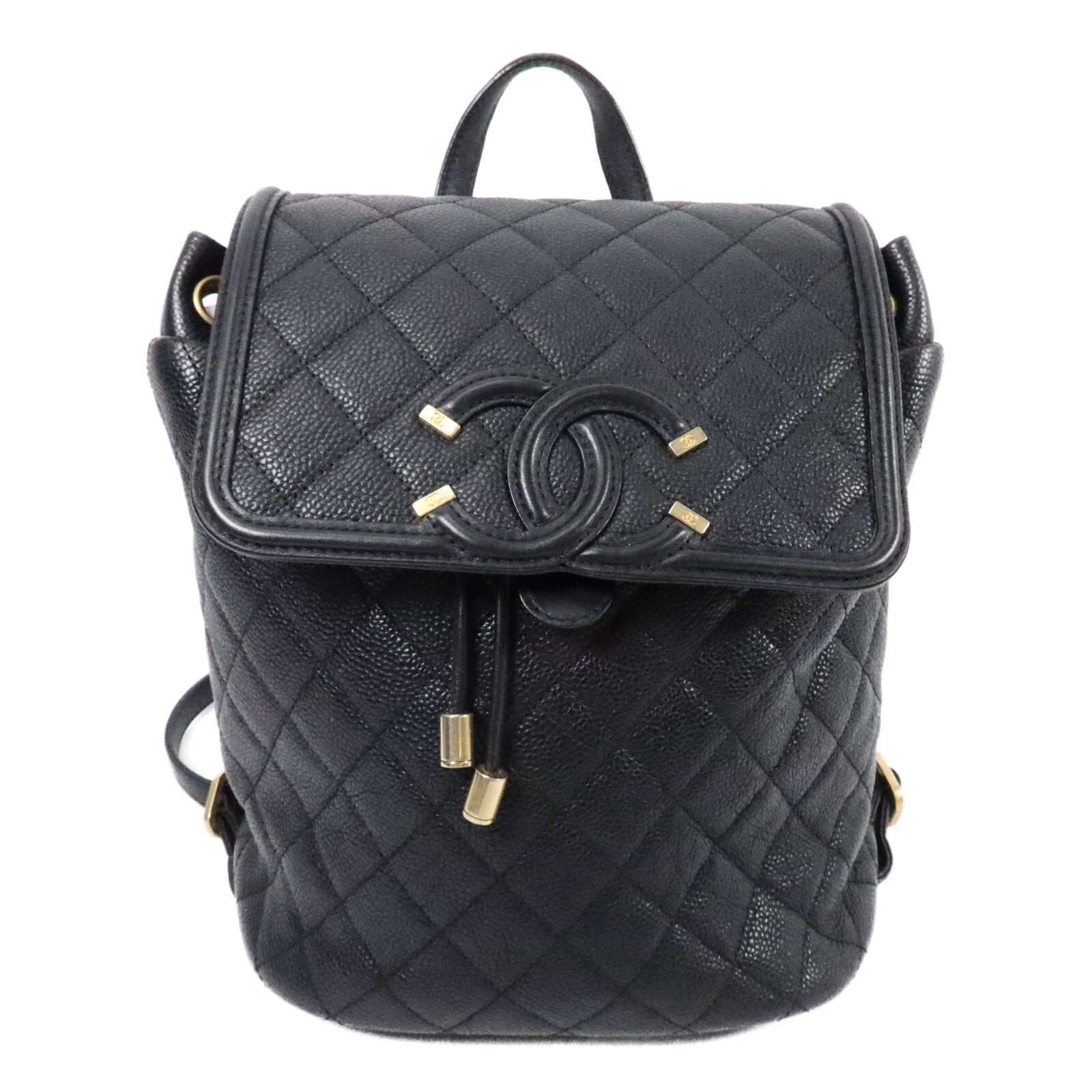 CHANEL 牛皮皮革Filigree Backpack背包