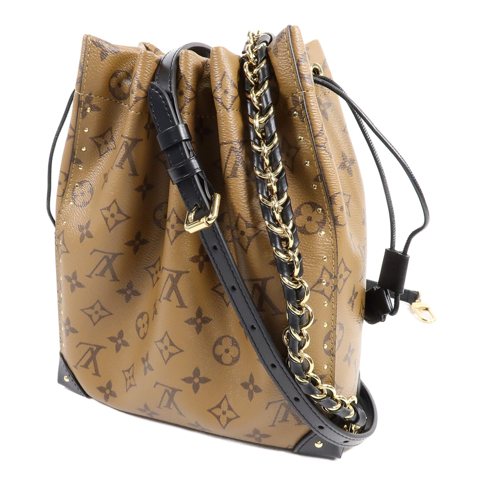 LOUIS VUITTON Monogram Reverse Noe Trunk PM手挽肩背兩用袋
