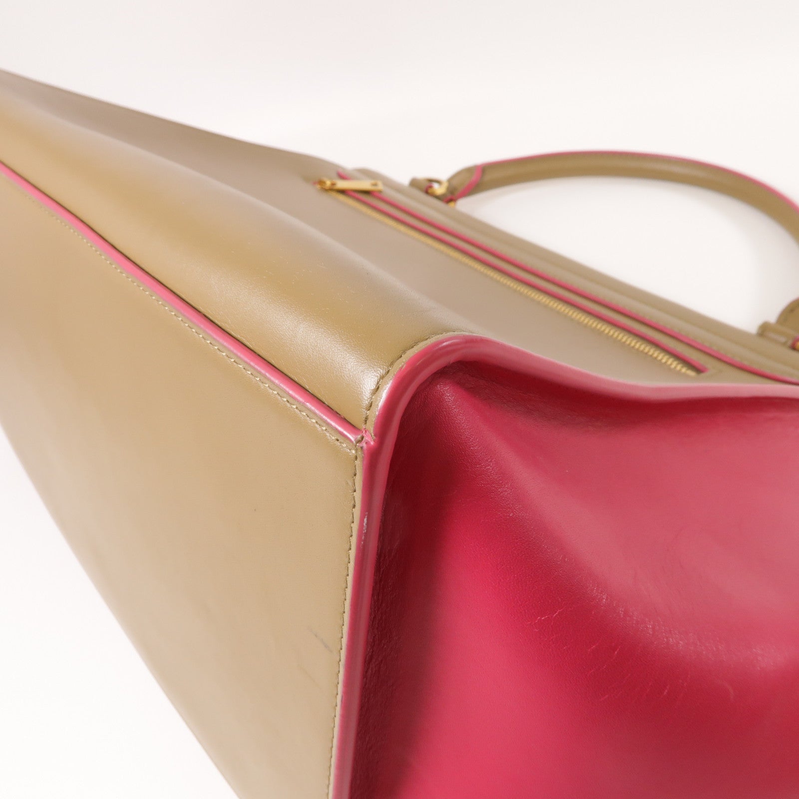CELINE 牛皮皮革Trapeze Medium金扣手挽肩背兩用袋