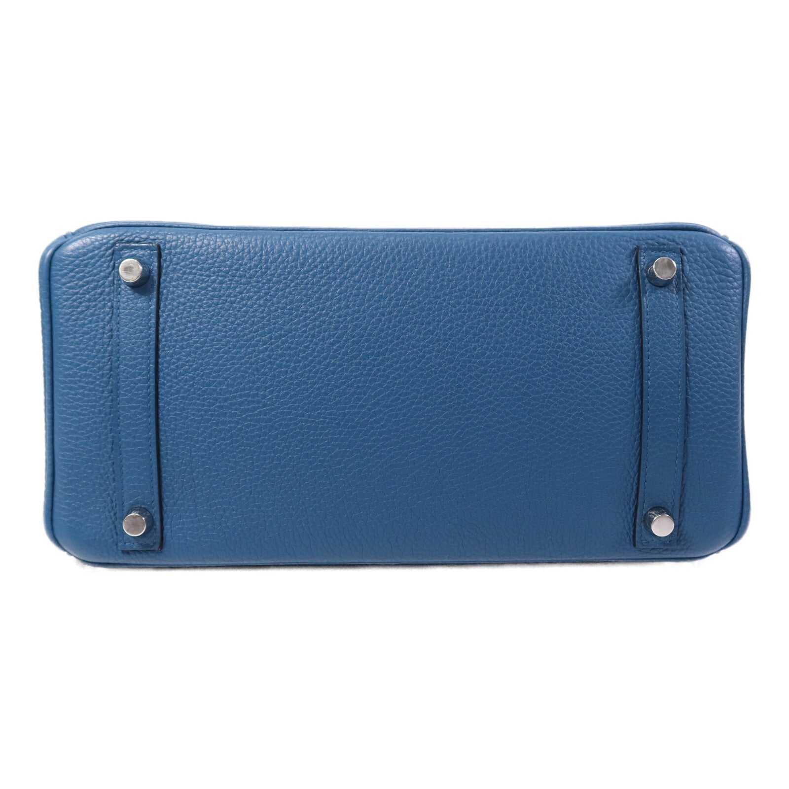 HERMES Togo皮革Birkin 30銀扣手挽袋Vert Bosphore