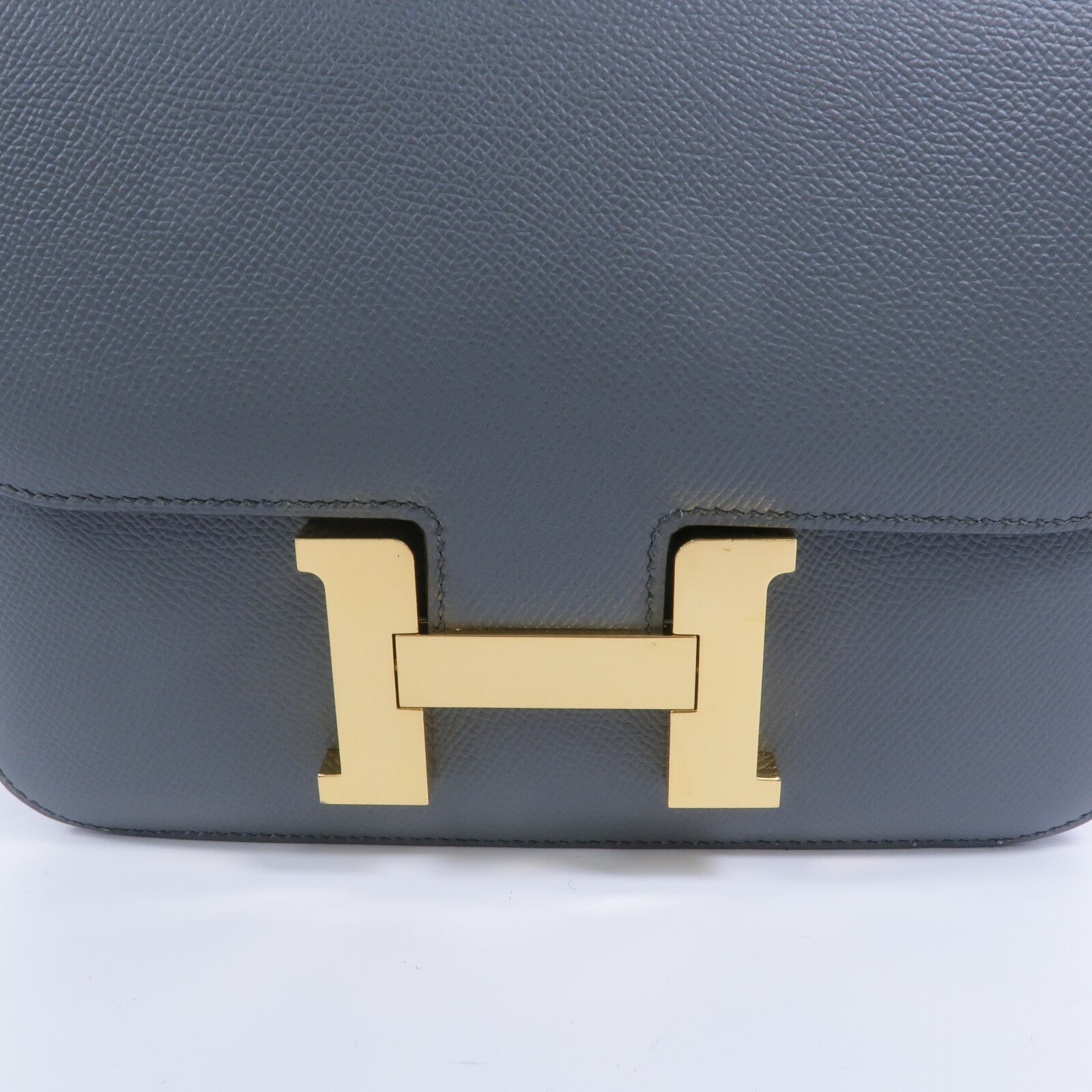 HERMES Epsom皮革Constance 24肩背袋Vert Amande
