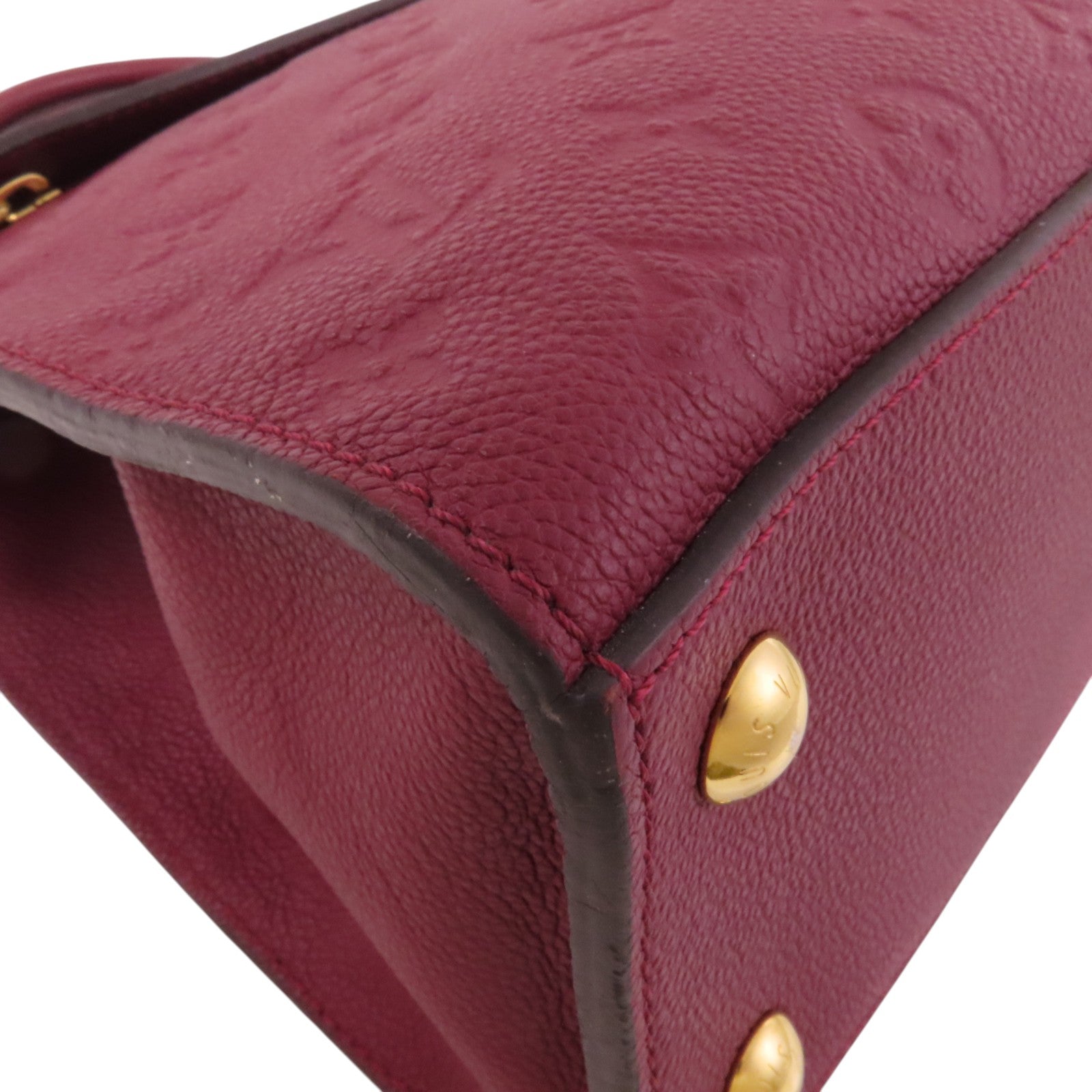 LOUIS VUITTON Monogram Empreinte Pont Neu金扣手挽袋