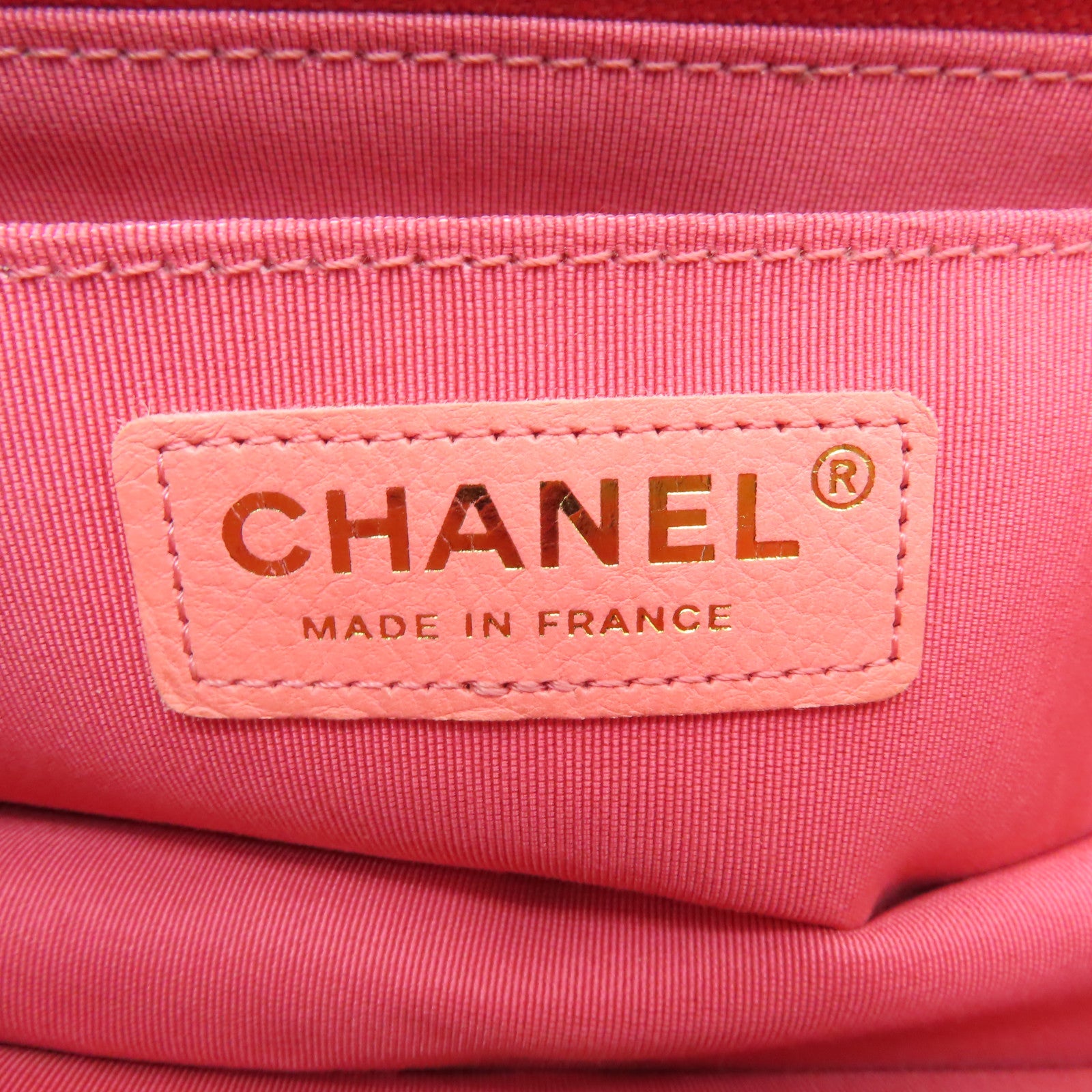 CHANEL 【清倉大減價】菱格Caviar皮革Mini Flap金扣肩背袋粉紅色