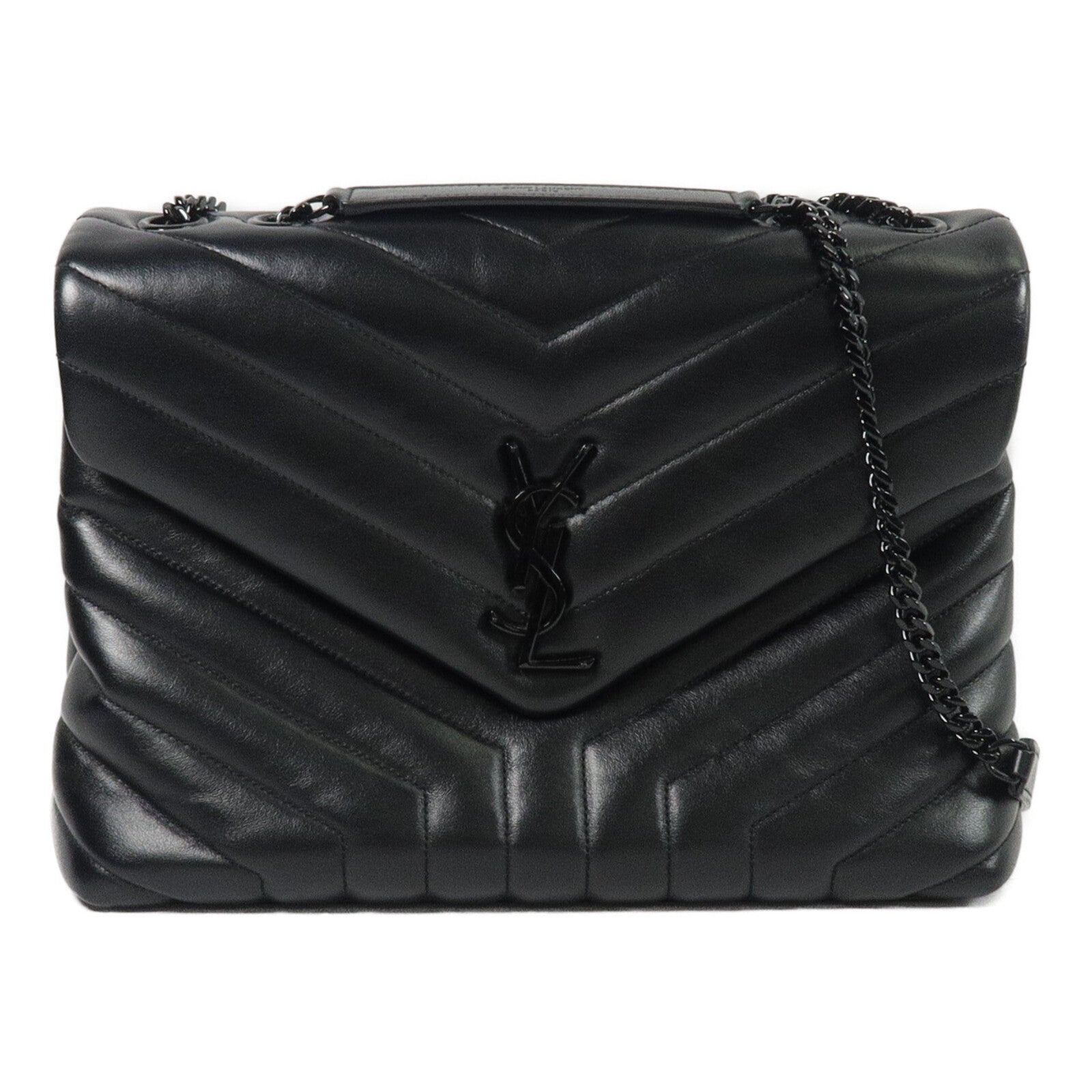 SAINT LAURENT 牛皮皮革LouLou Medium鏈帶肩背袋