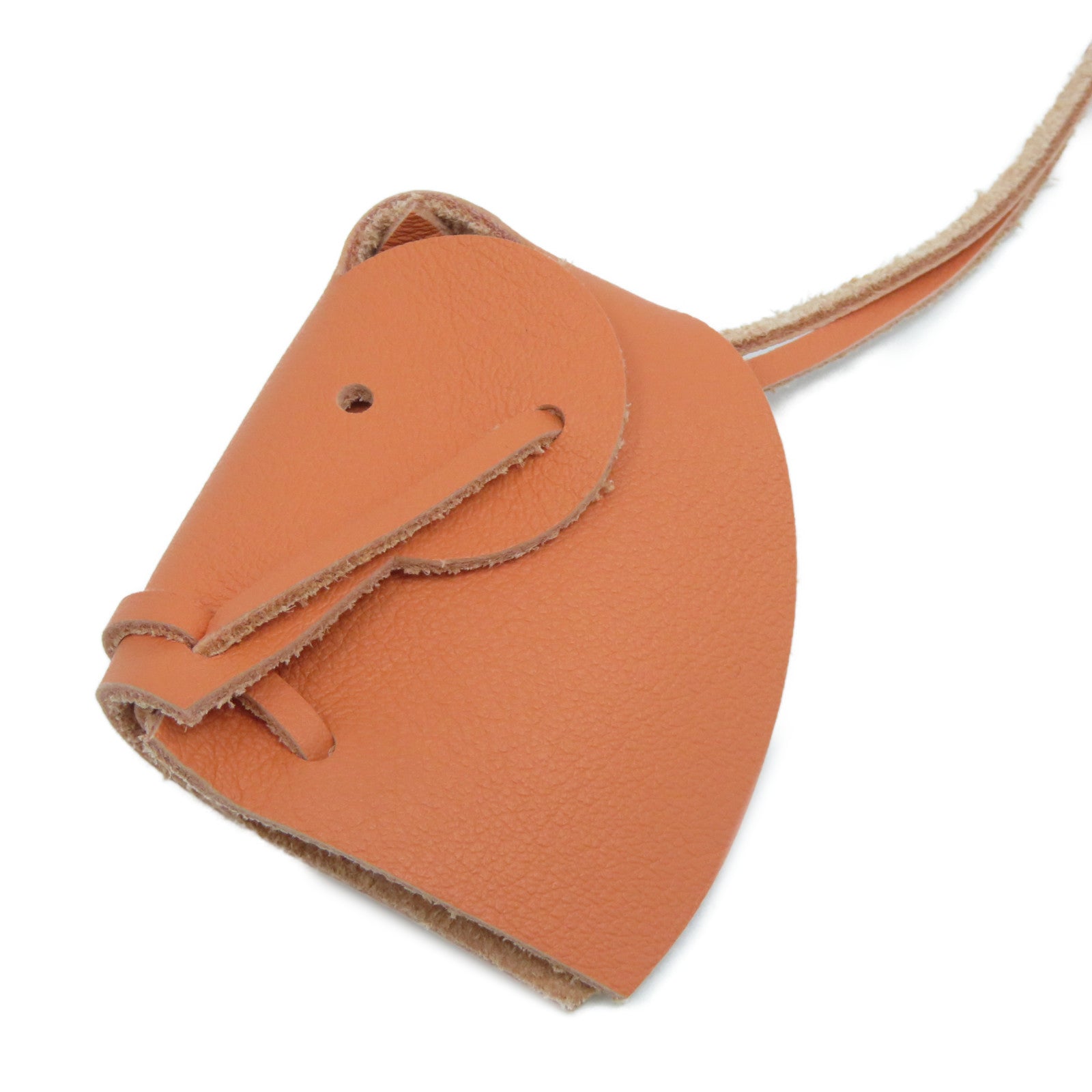 HERMES 【激減優惠】Swift皮革Tete De Cheval Horse Head Charm掛飾啡色
