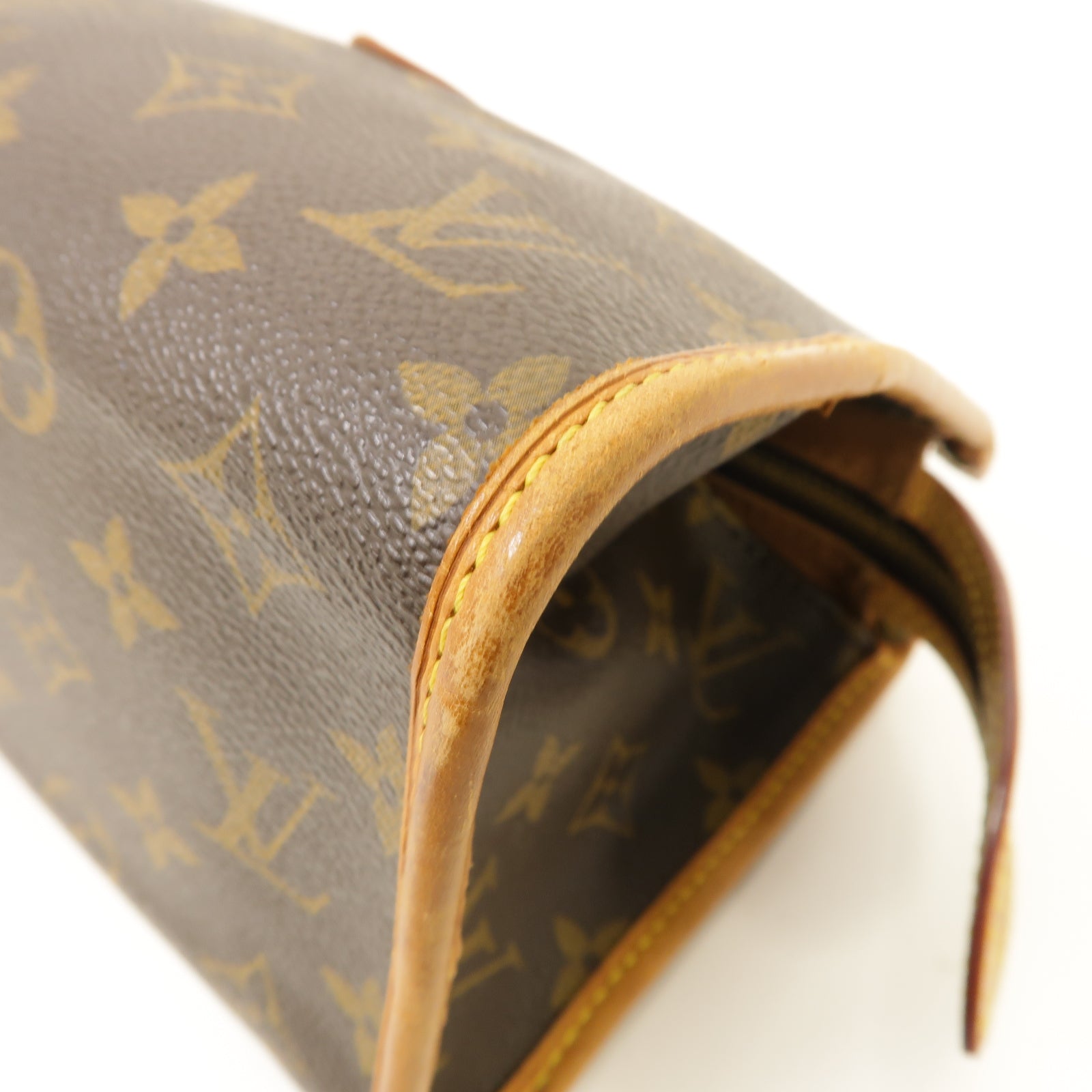 LOUIS VUITTON Monogram Popincourt金扣手挽袋棕色
