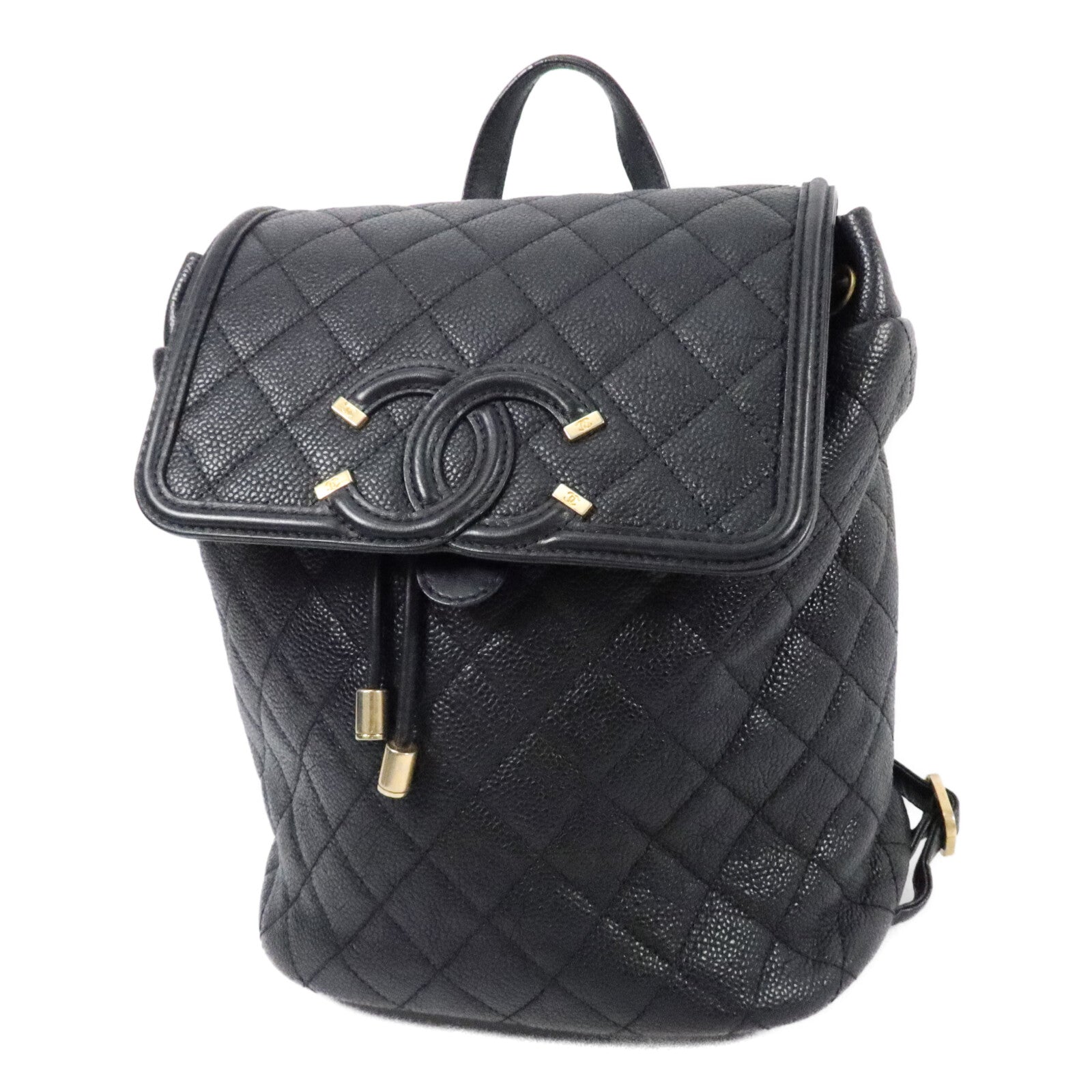CHANEL 牛皮皮革Filigree Backpack背包