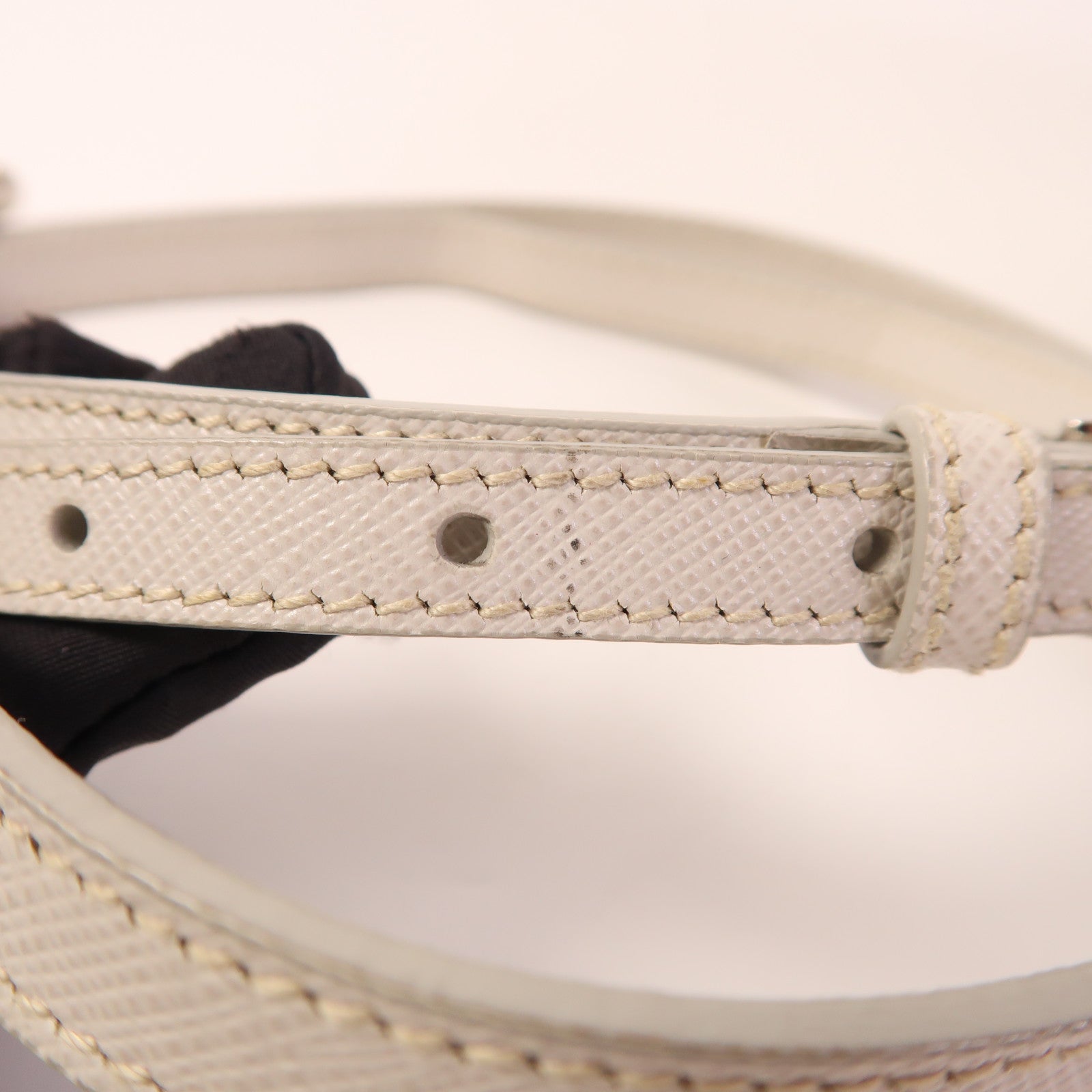 PRADA 牛皮皮革2 Way Shoulder Bag銀扣手挽肩背兩用袋