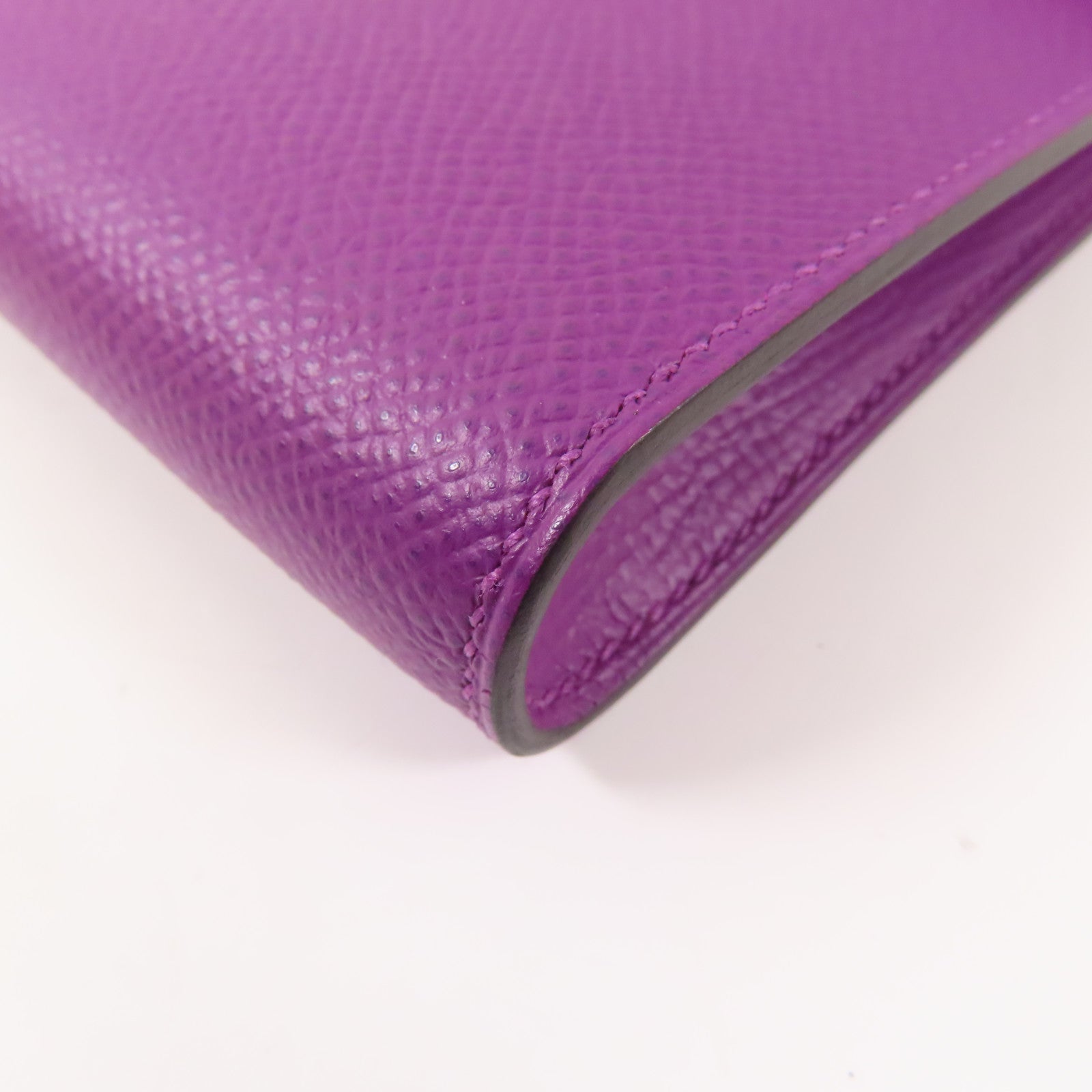 HERMES Epsom皮革Clic 16金扣肩背袋Anemone/紫色