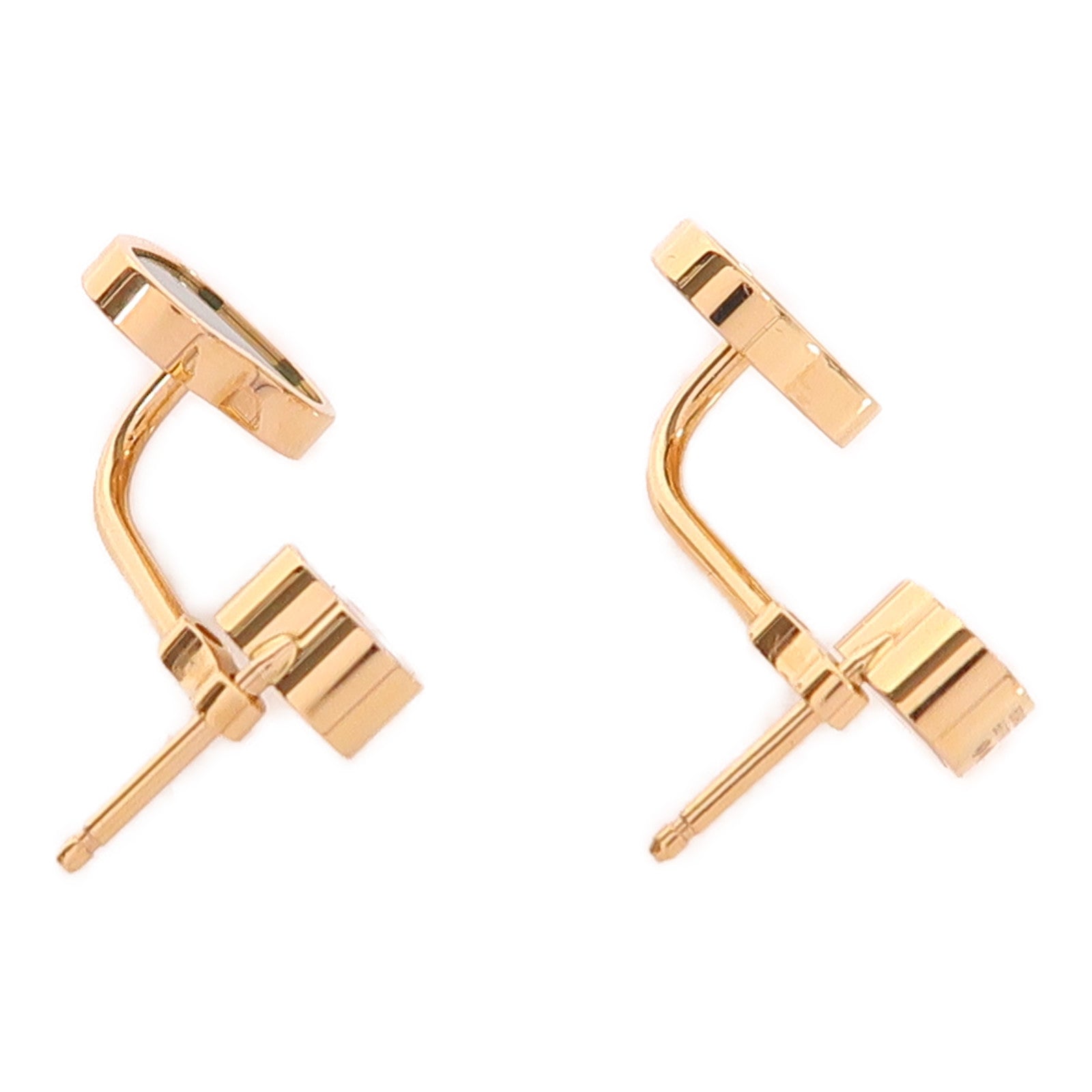 CHOPARD Happy Hearts Diamond Earrings 18K Rose Gold Malachite