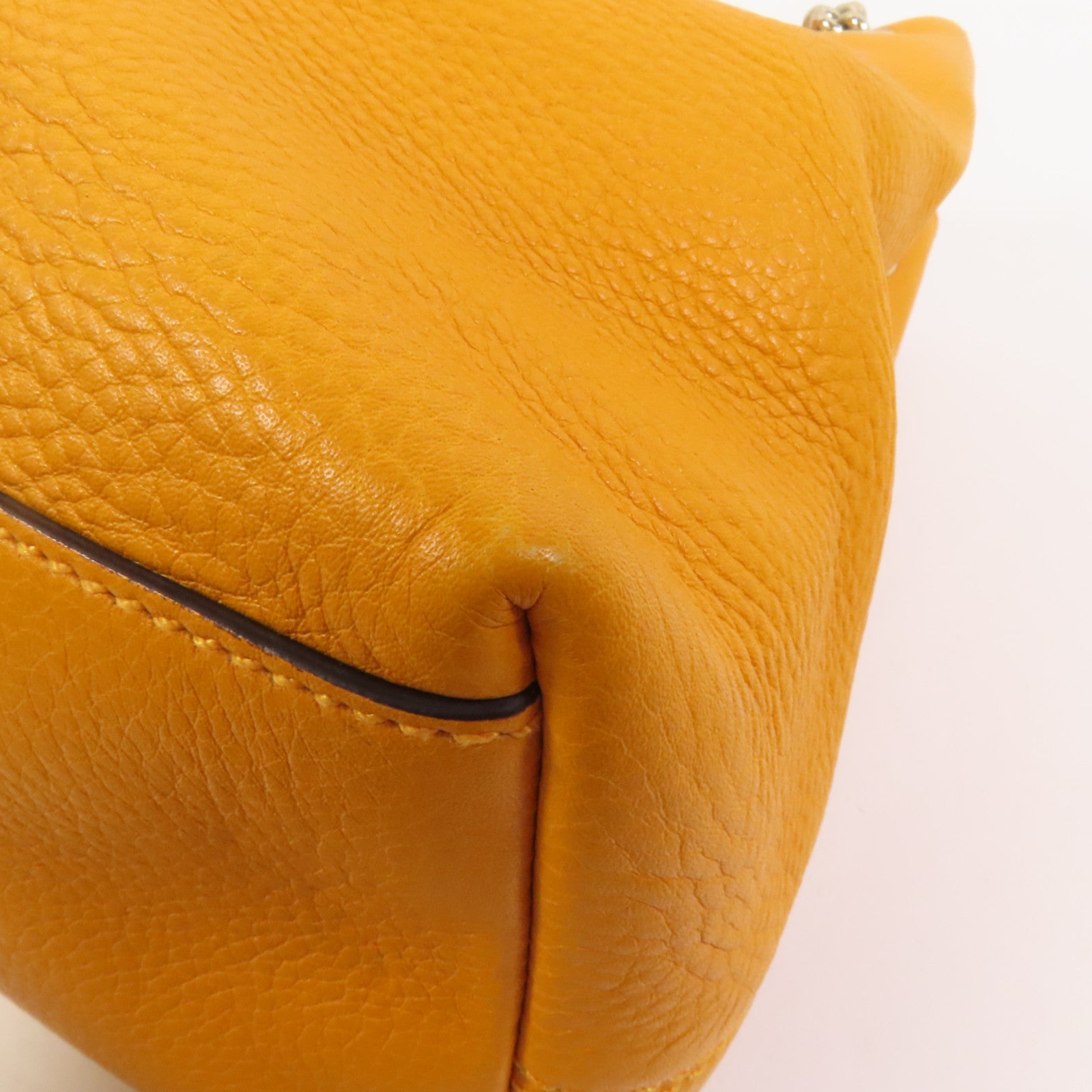 GUCCI 牛皮皮革 Soho Tote Bag鏈帶肩背袋
