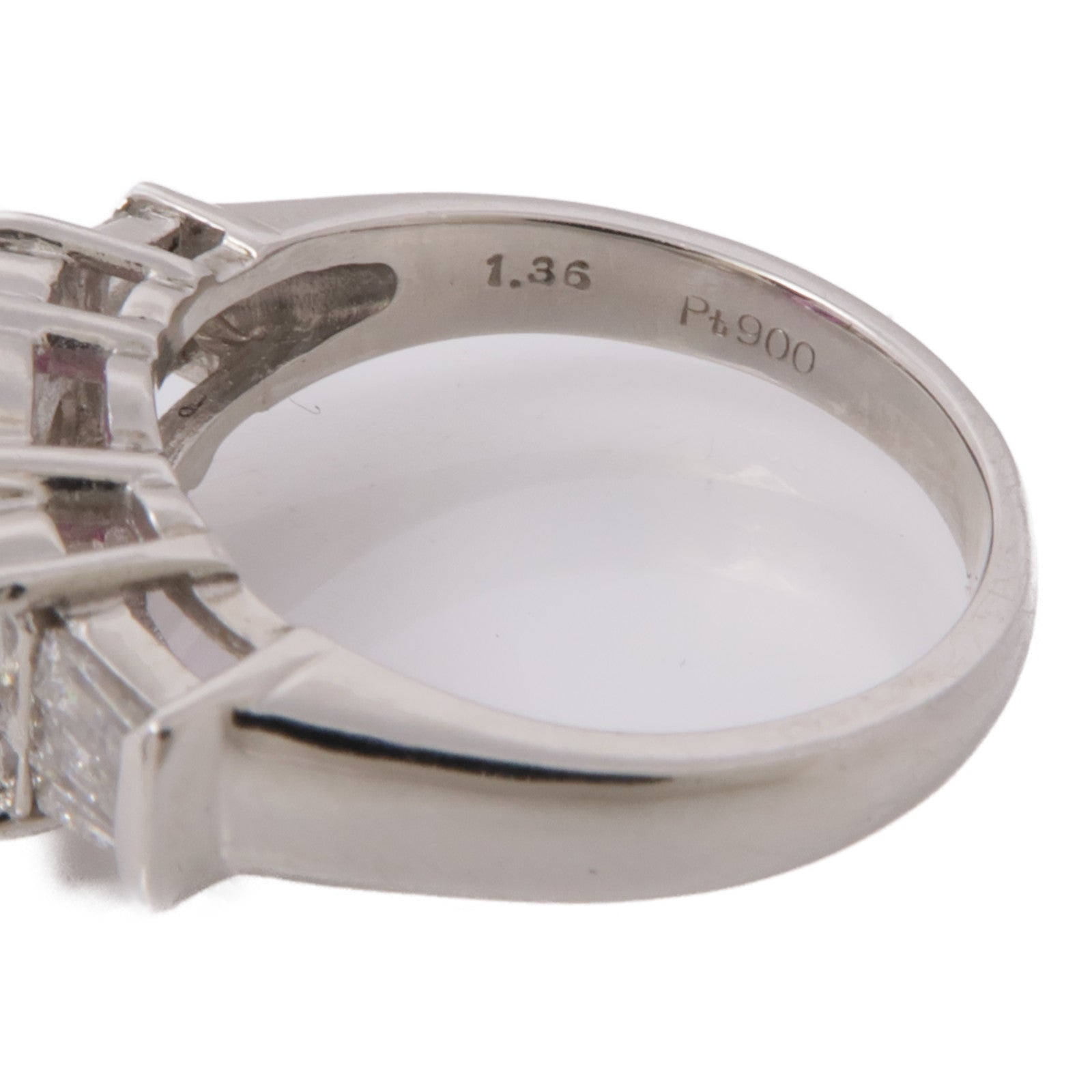 JEWELRY 【激減優惠】PT900鉑金Pink Sapphire Diamond Ring粉紅藍寶石/鑽石戒指US#6.25