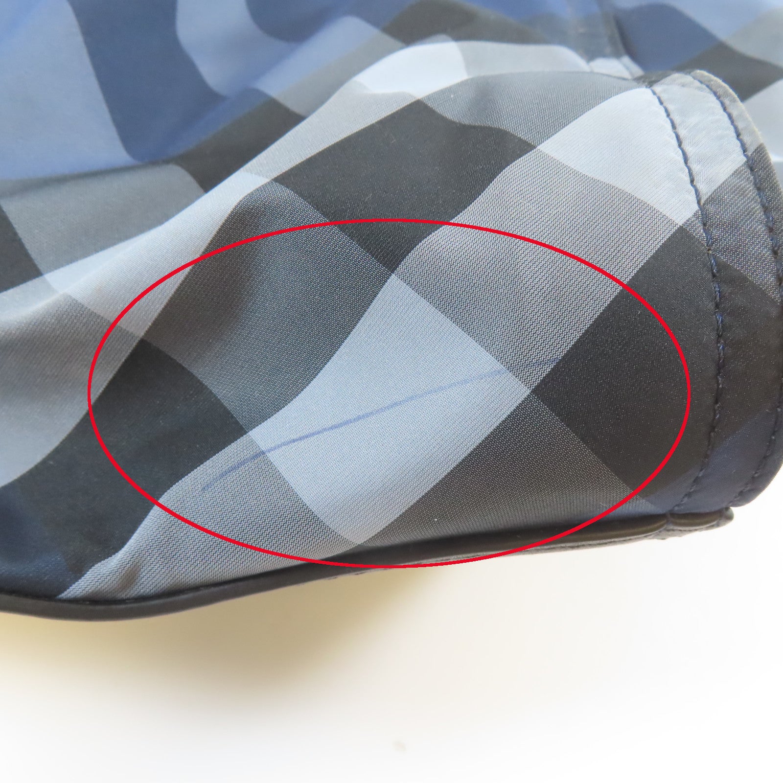 BURBERRY 尼龍Tote Bag黑扣手挽袋藍色/黑色/灰色