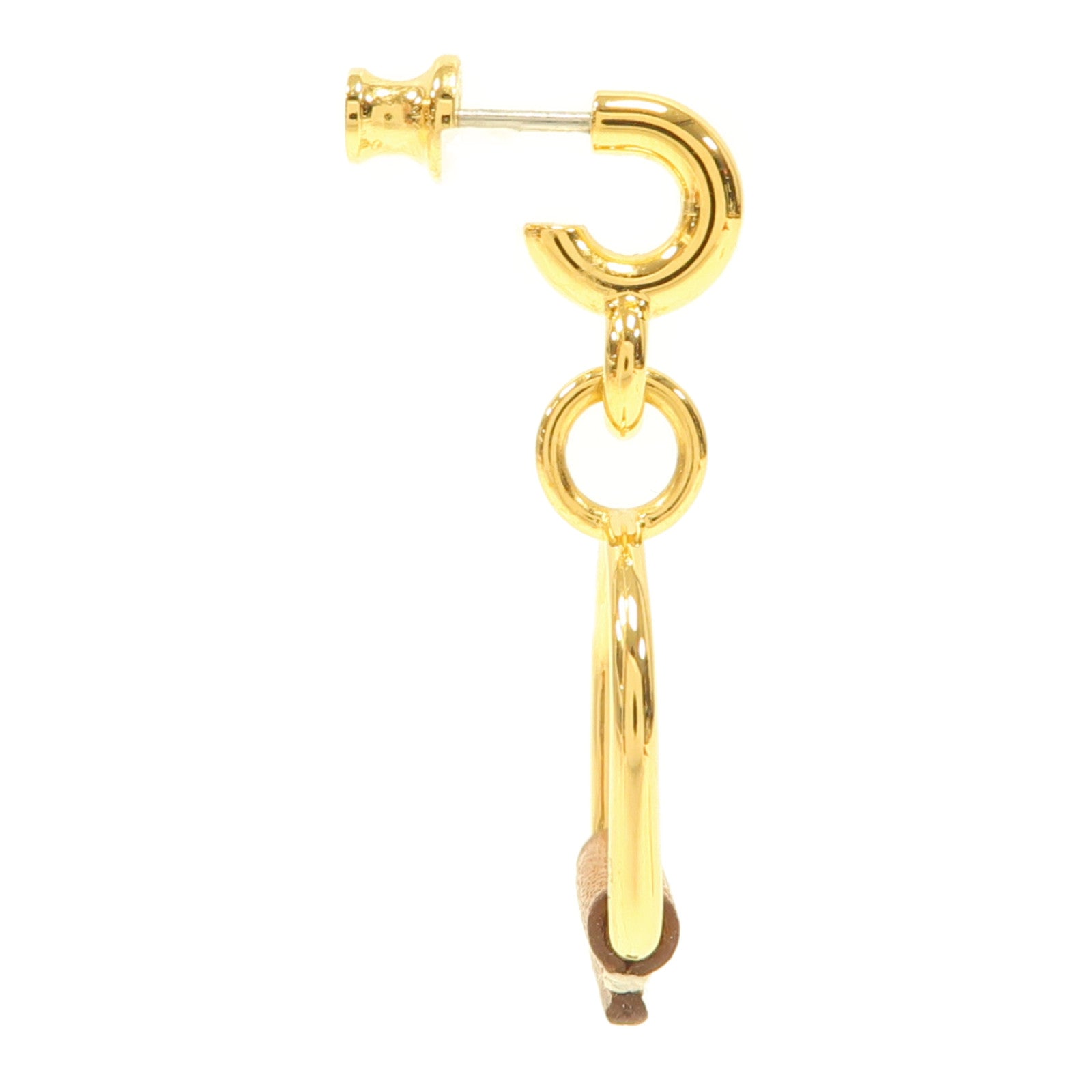 HERMES 金屬Heritage Equestre Earring耳環金色