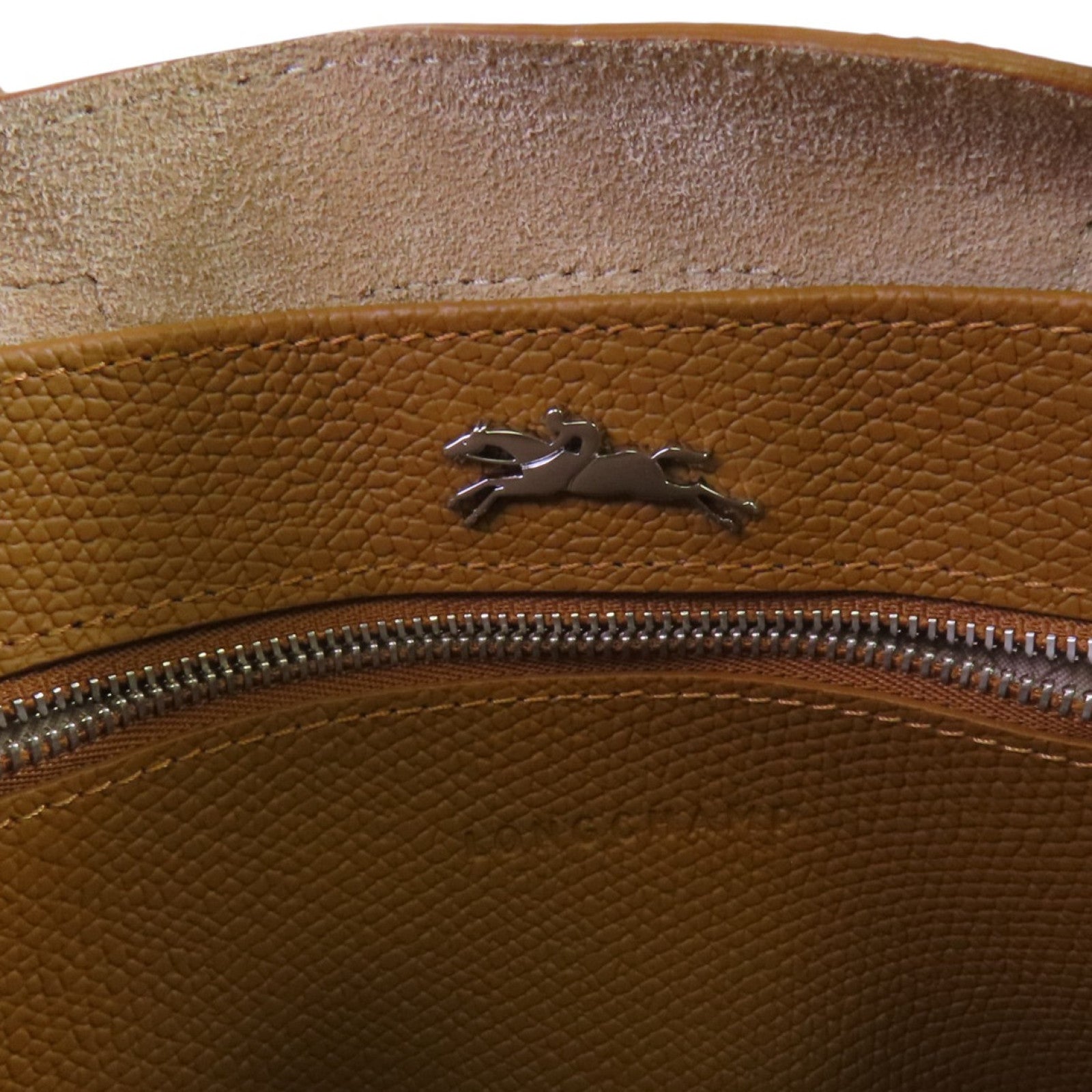 Longchamp 牛皮皮革2Way Shoulder Bag銀扣手挽肩背兩用袋