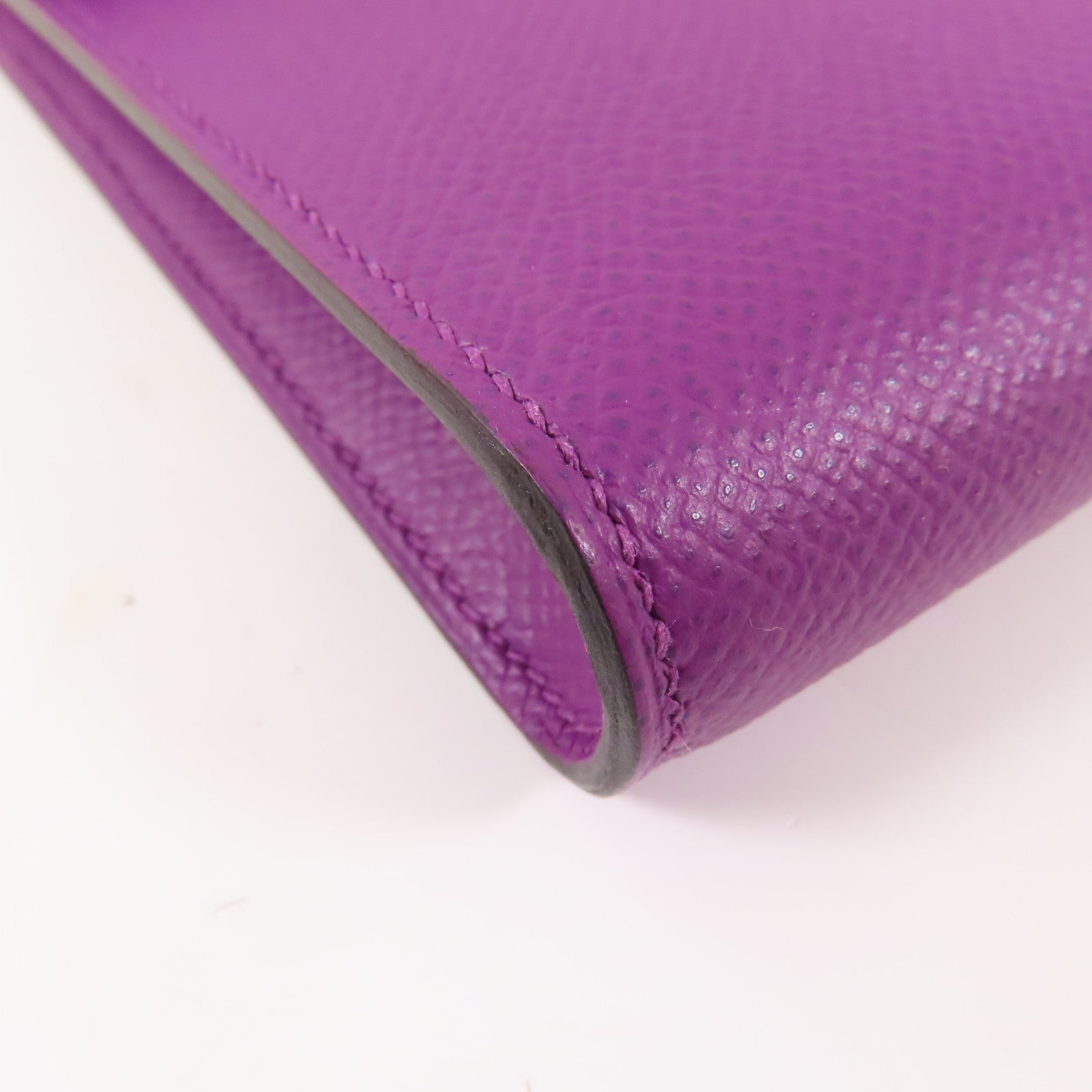 HERMES Epsom皮革Clic 16金扣肩背袋Anemone/紫色