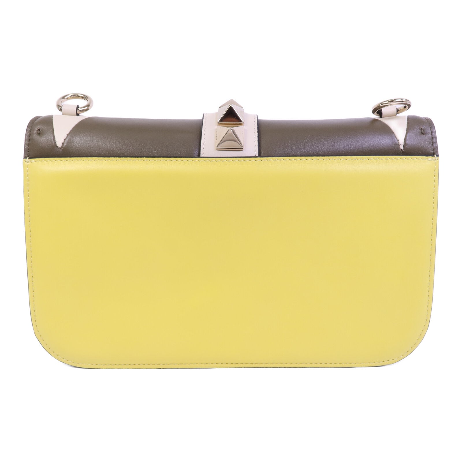 Valentino 牛皮皮革Garavani Glam Lock金扣鏈帶肩背袋