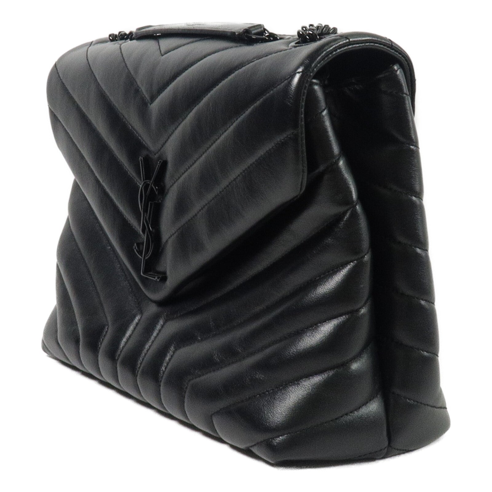SAINT LAURENT 牛皮皮革LouLou Medium鏈帶肩背袋