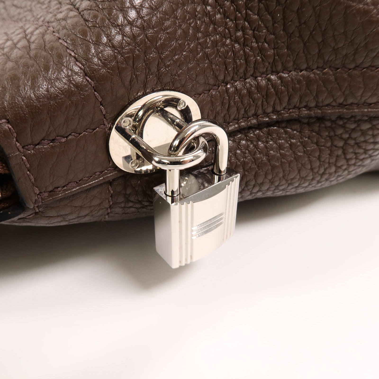 HERMES Togo皮革Bolide 31手挽肩背兩用袋Chocolat