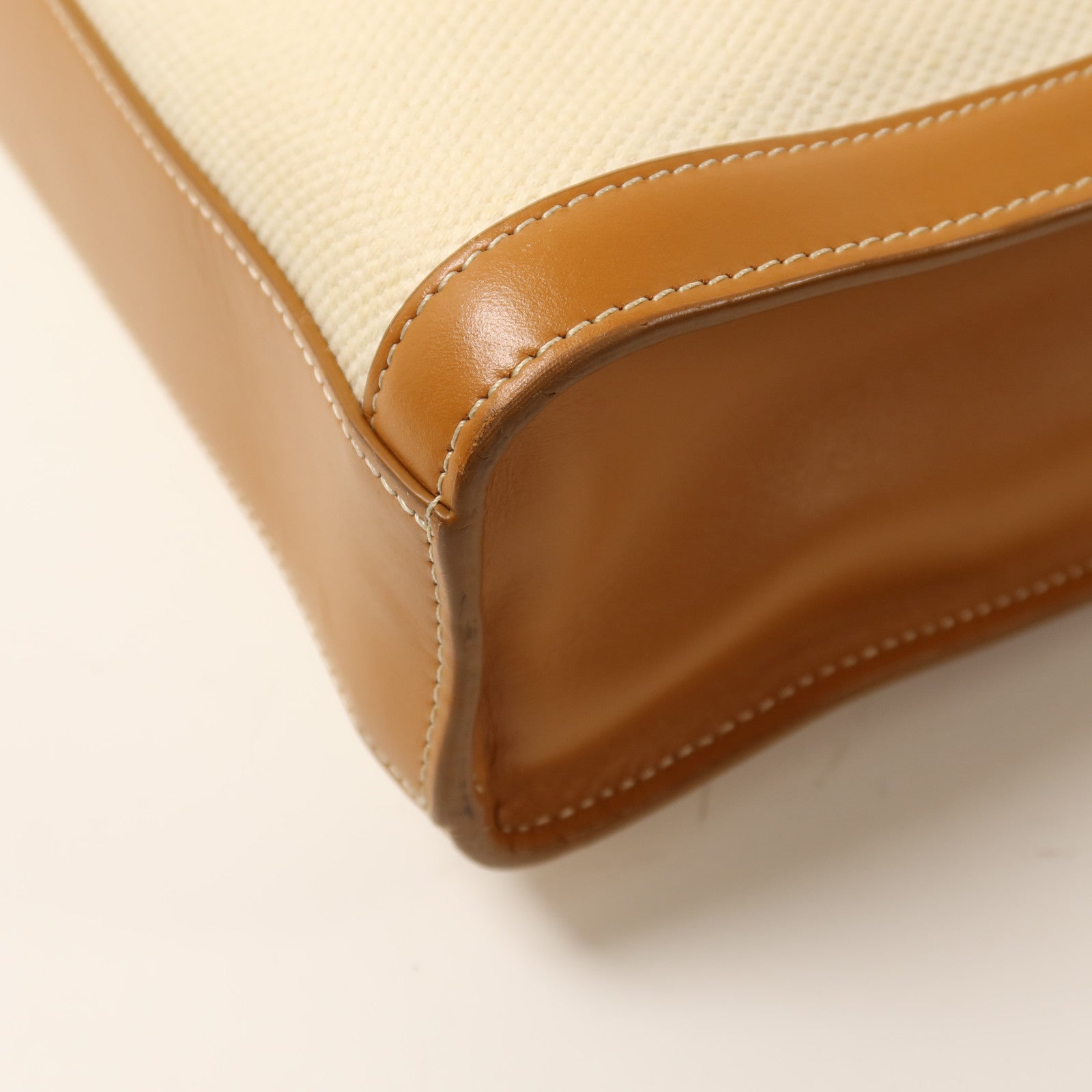 CELINE 【激減優惠】帆布/皮革Cabas金扣手挽肩背兩用袋