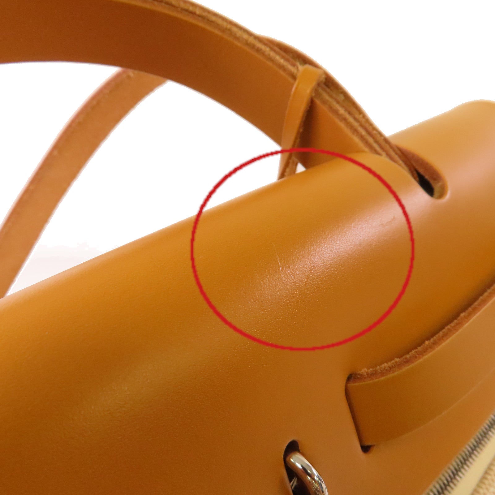 HERMES Toile H帆布Herbag PM Zip Retourne 31 Limited Edition 2Way Shoulder Bag銀扣手挽肩背兩用袋杏色/啡色