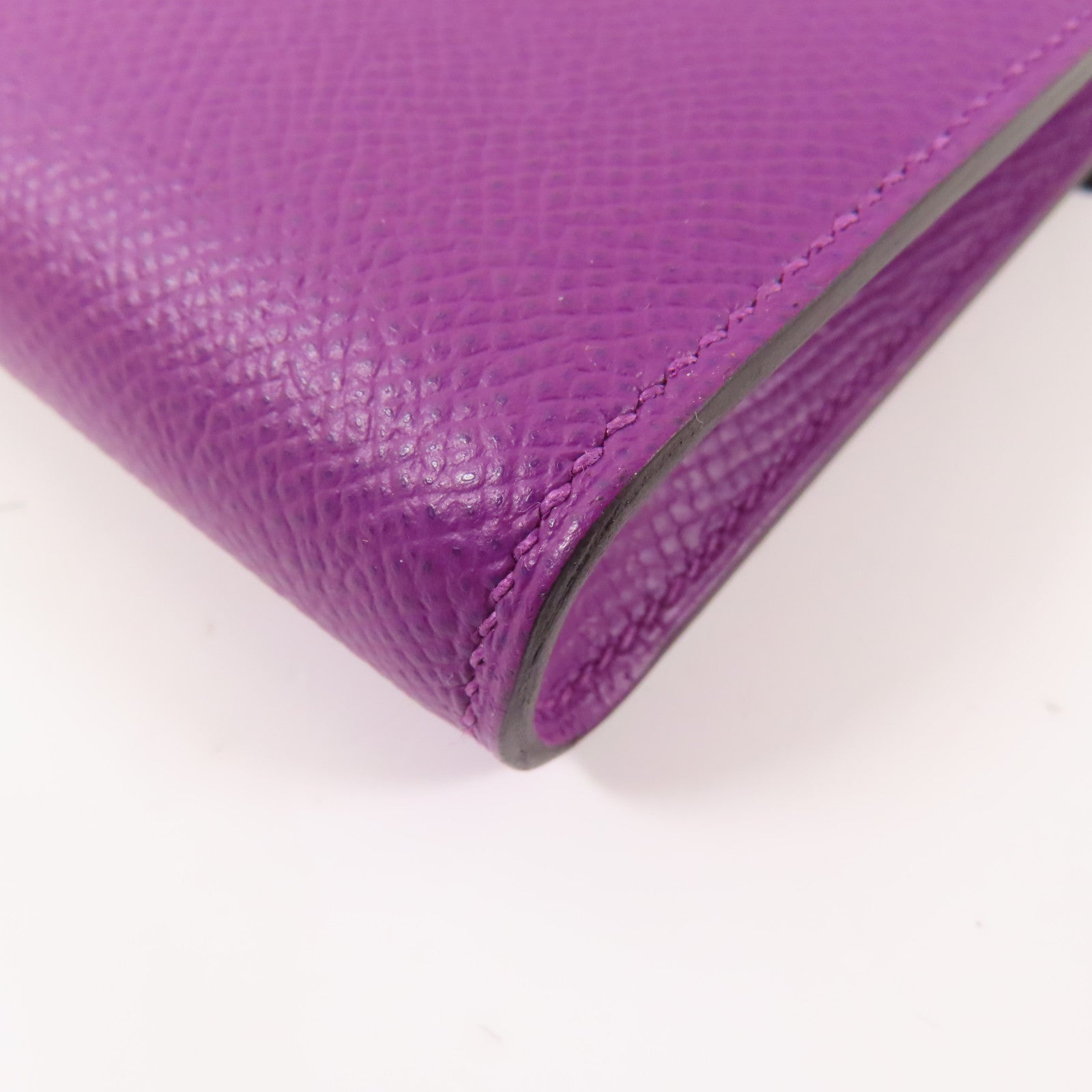 HERMES Epsom皮革Clic 16金扣肩背袋Anemone/紫色