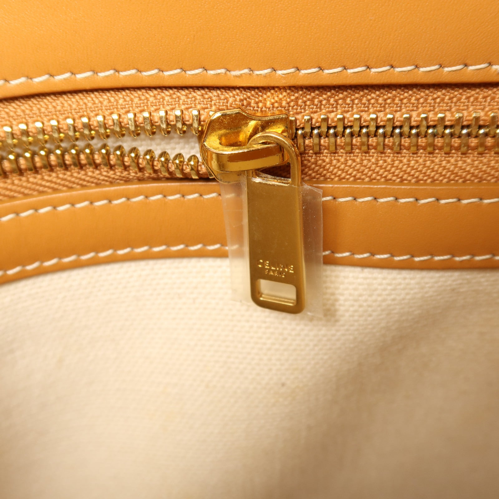 CELINE 【激減優惠】帆布/皮革Cabas金扣手挽肩背兩用袋