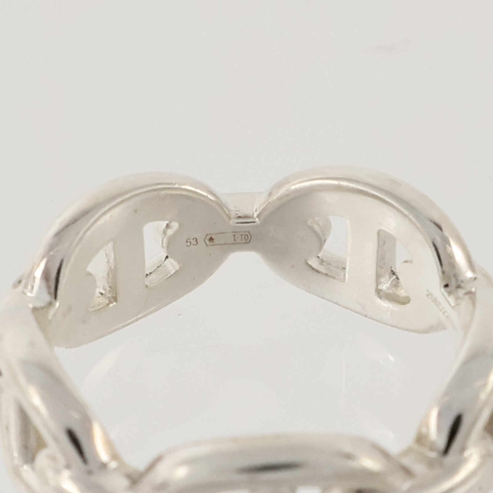 HERMES 925純銀Chaine D'Ancre Enchainee Ring戒指