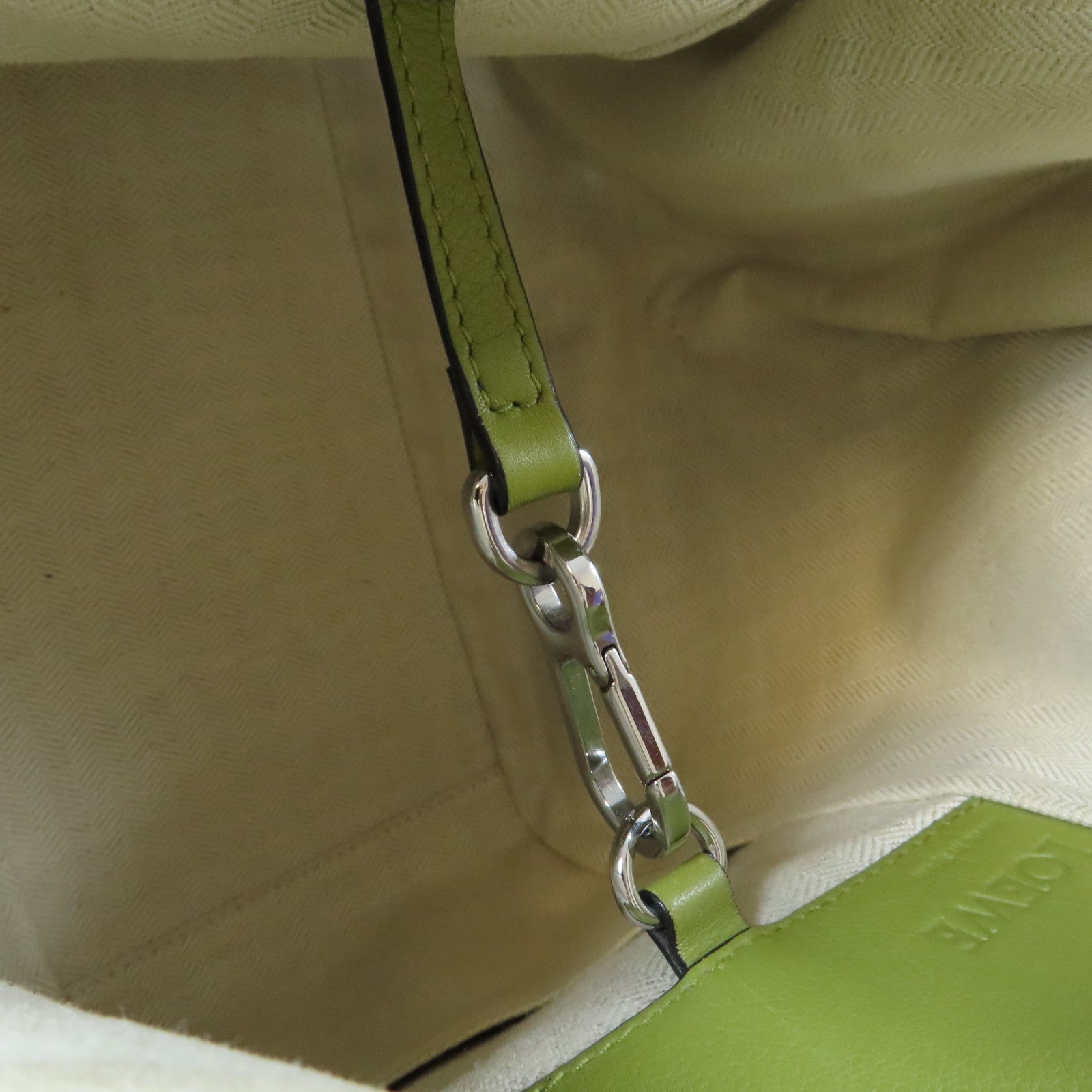 LOEWE 【激減優惠】牛皮皮革Hammock Small Bag銀扣手挽袋啡色/綠色/粉紅色