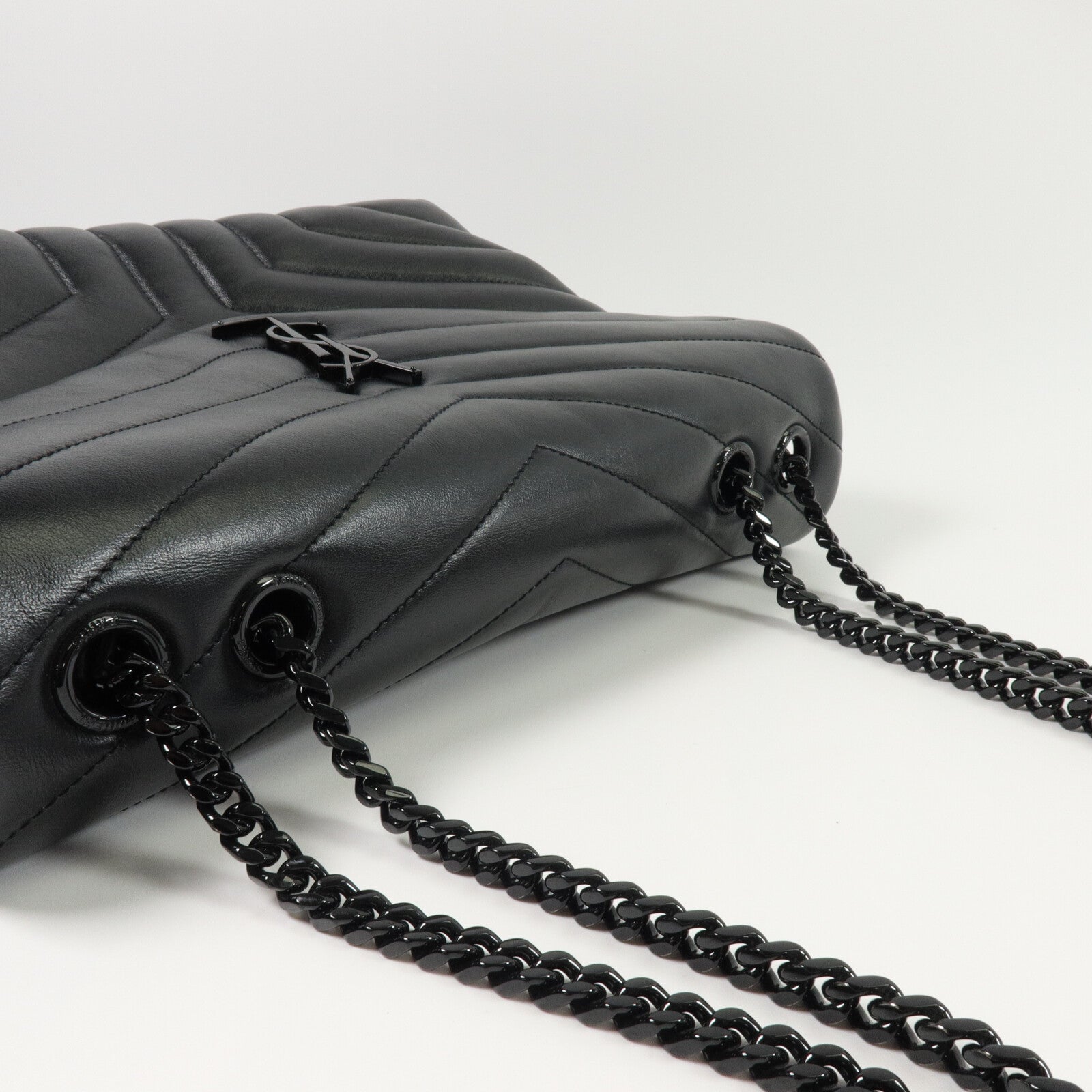SAINT LAURENT 牛皮皮革LouLou Medium鏈帶肩背袋