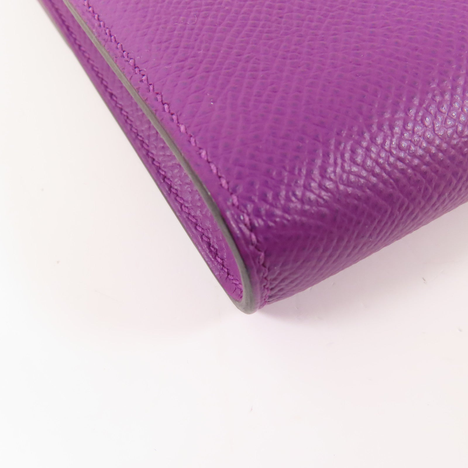 HERMES Epsom皮革Clic 16金扣肩背袋Anemone/紫色