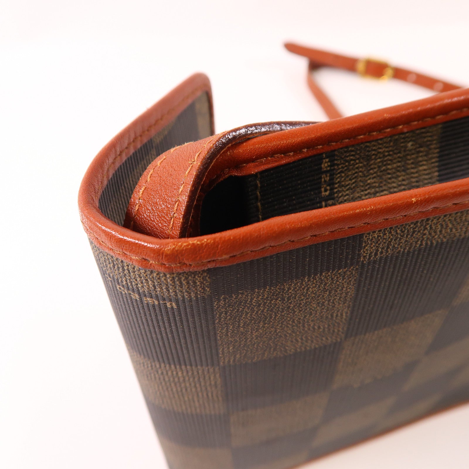 FENDI 【激減優惠】塗層帆布Vintage Shoulder Bag銀扣肩背袋