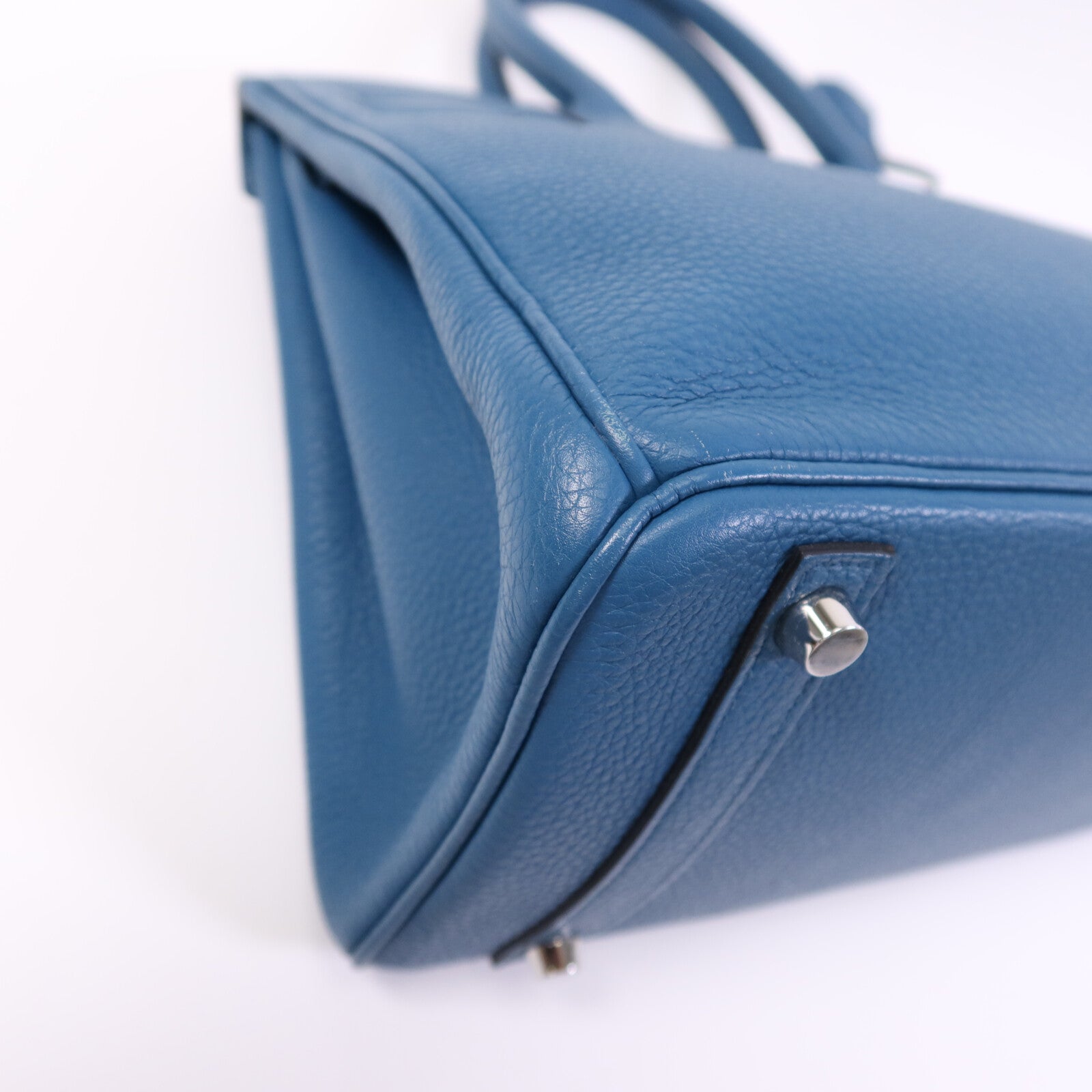 HERMES Togo皮革Birkin 30銀扣手挽袋Vert Bosphore