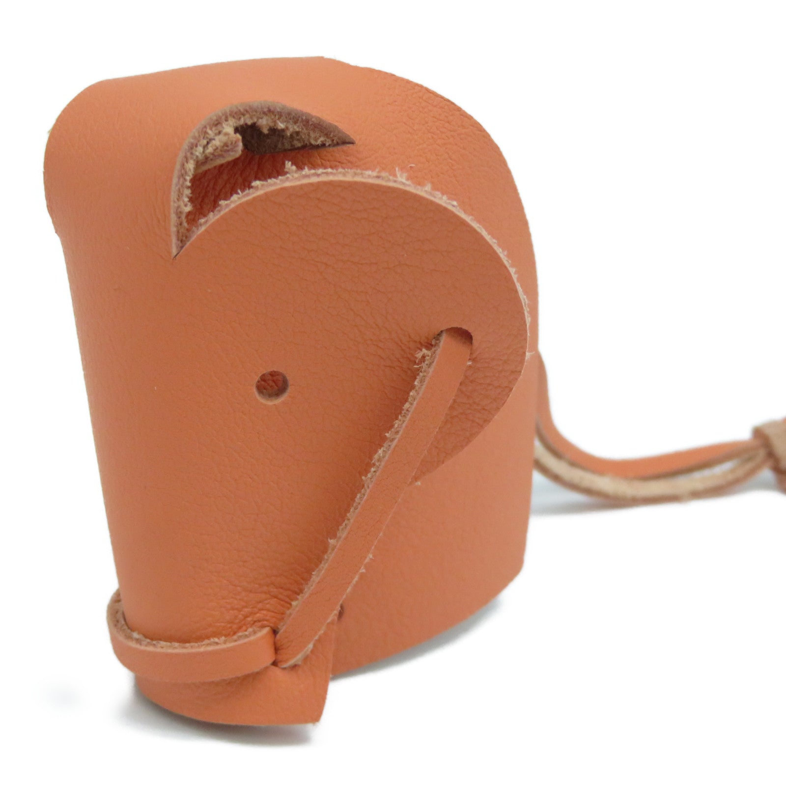 HERMES 【激減優惠】Swift皮革Tete De Cheval Horse Head Charm掛飾啡色