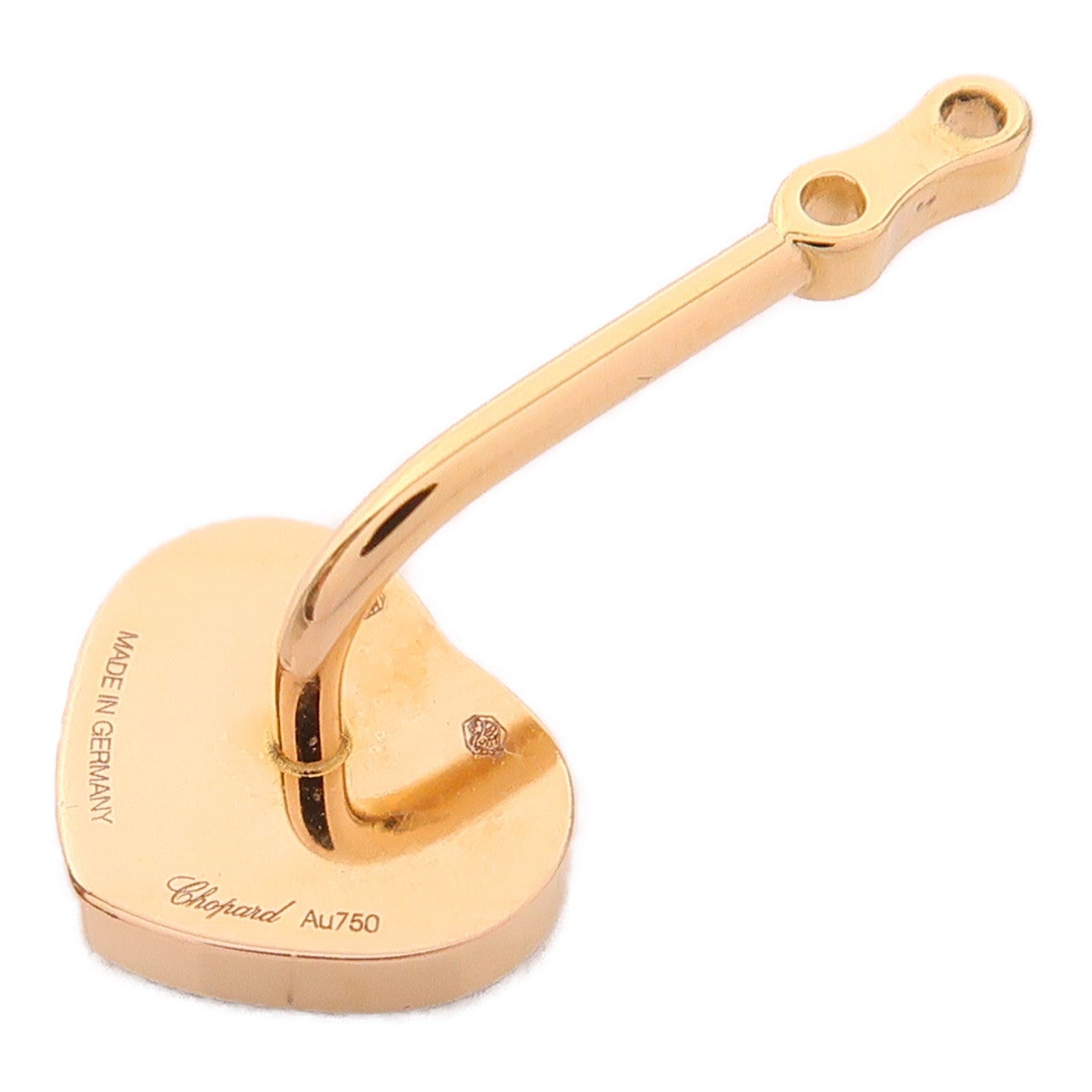 CHOPARD Happy Hearts Diamond Earrings 18K Rose Gold Malachite