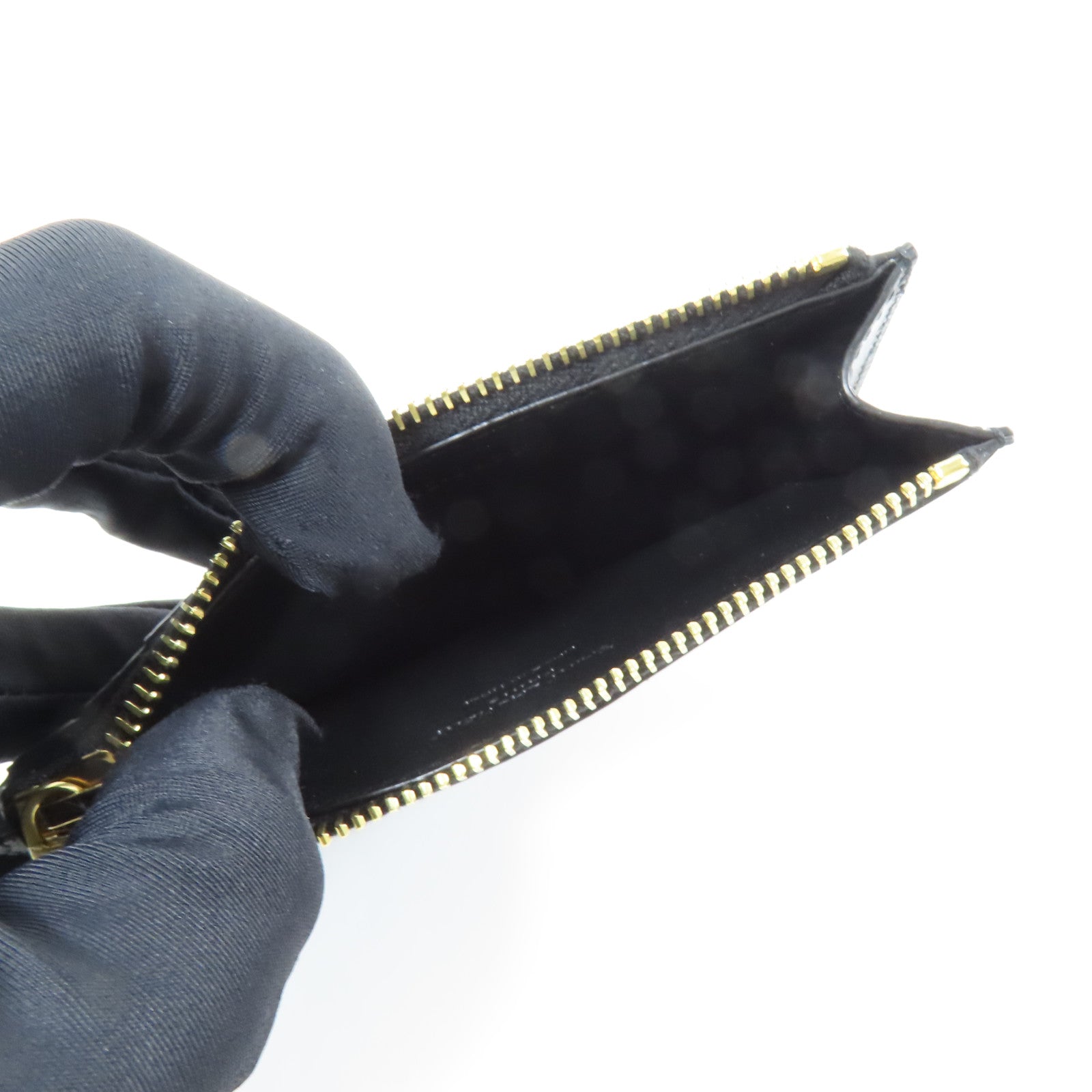 SAINT LAURENT 牛皮皮革Zip Card Case金扣卡片套