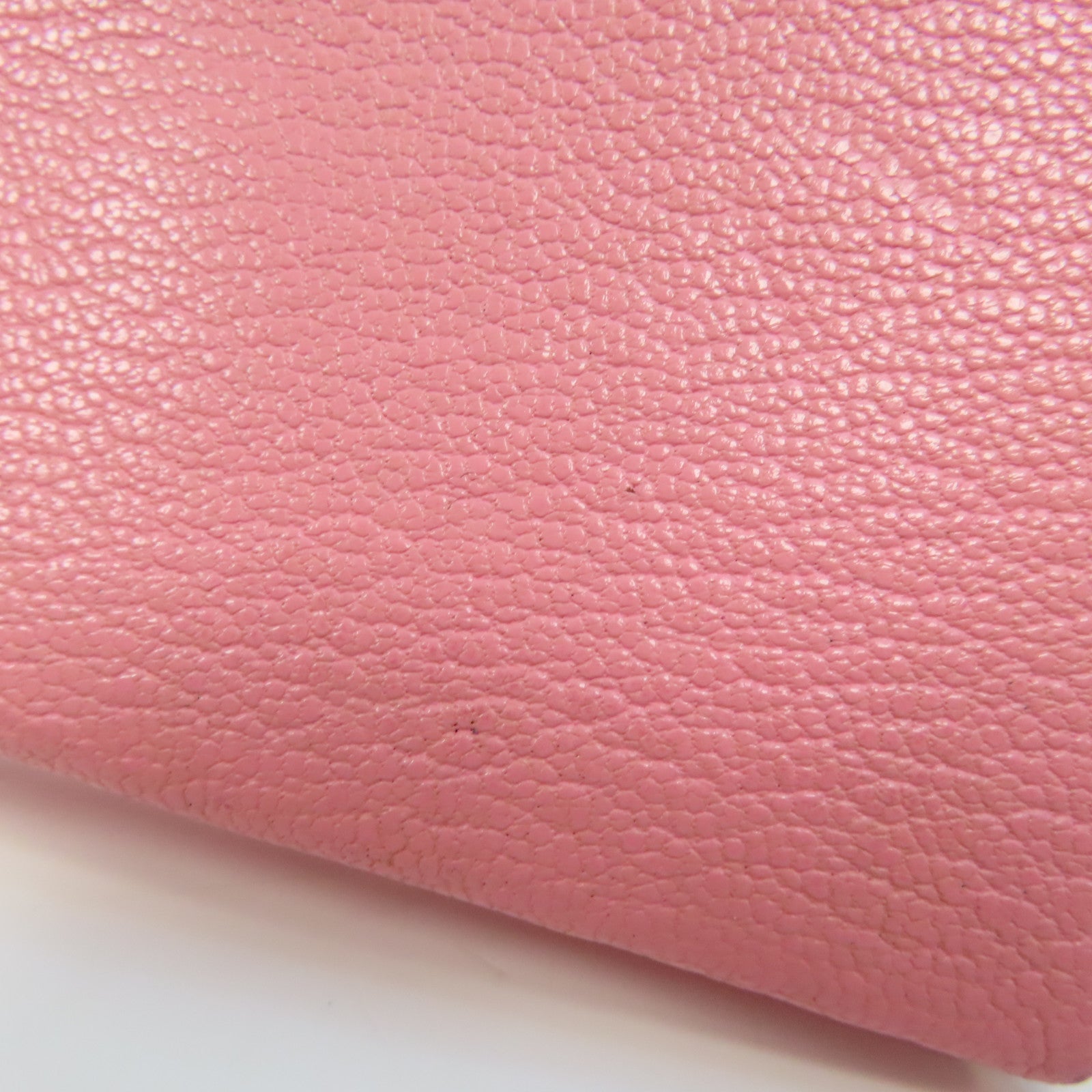 HERMES Evercolor皮革Porte-cartes Calvi銀扣卡片套粉紅色