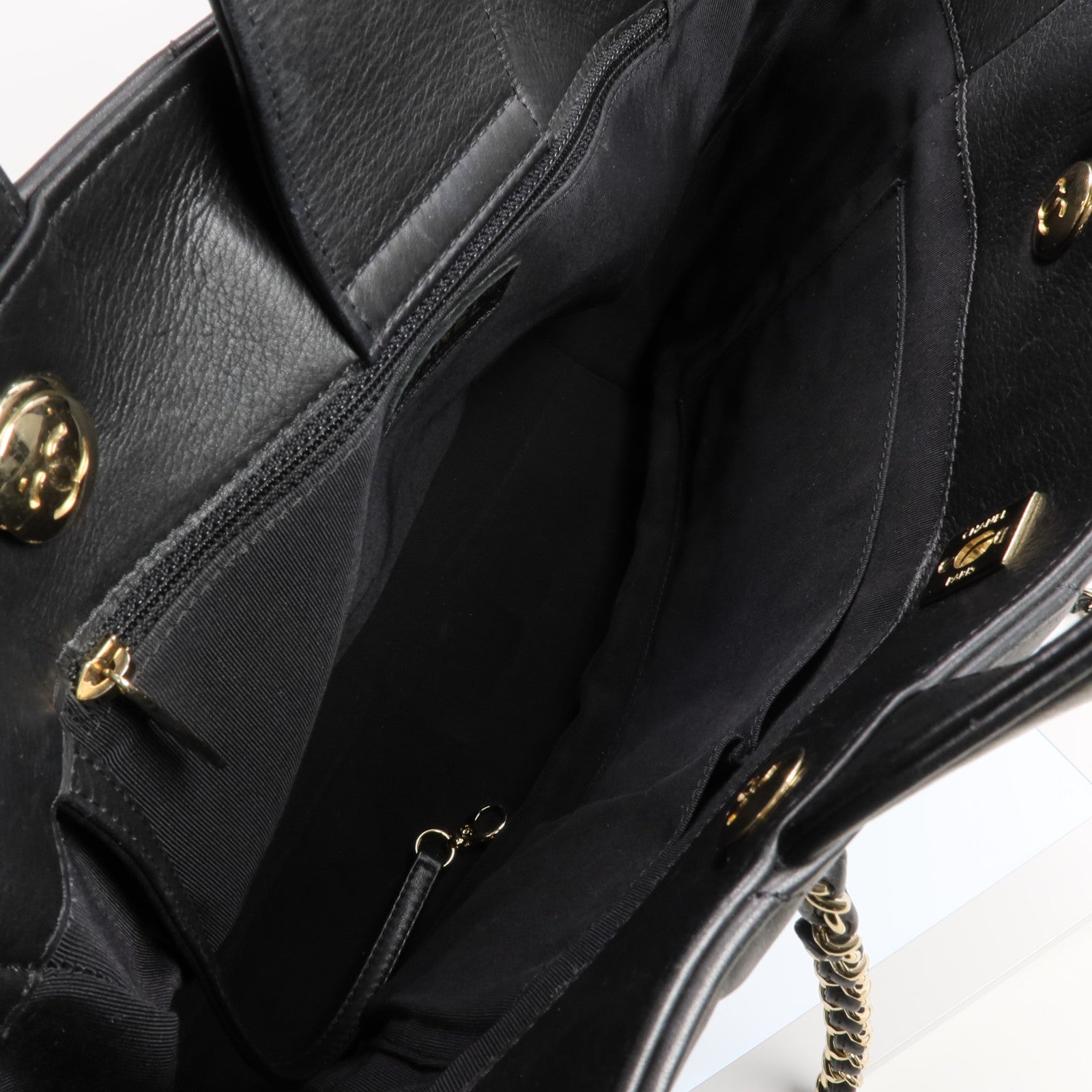 CHANEL 牛皮皮革2way Shoulder Bag金扣手挽肩背兩用袋