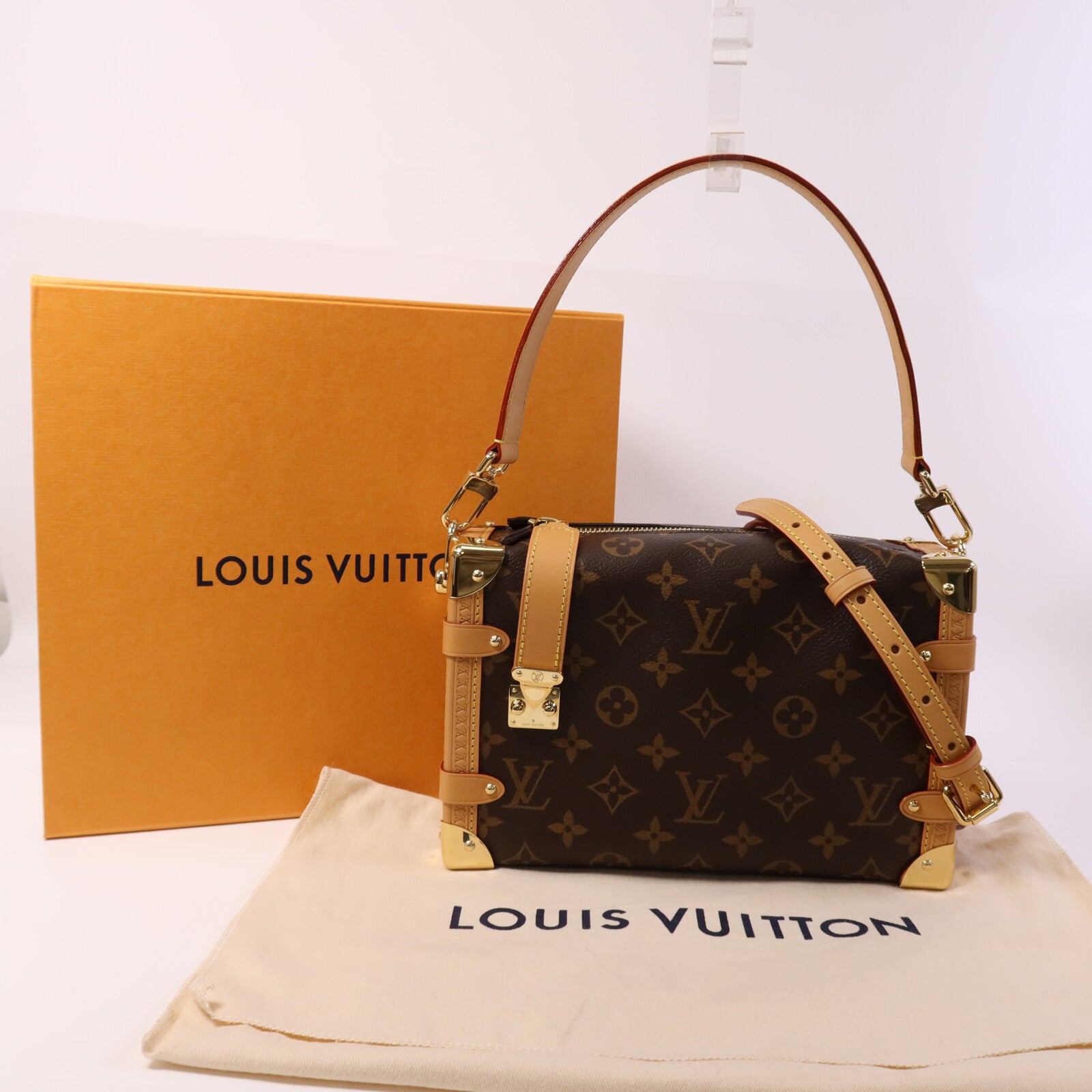 LOUIS VUITTON 【激減優惠】Monogram Side Trunk金扣手挽肩背兩用袋